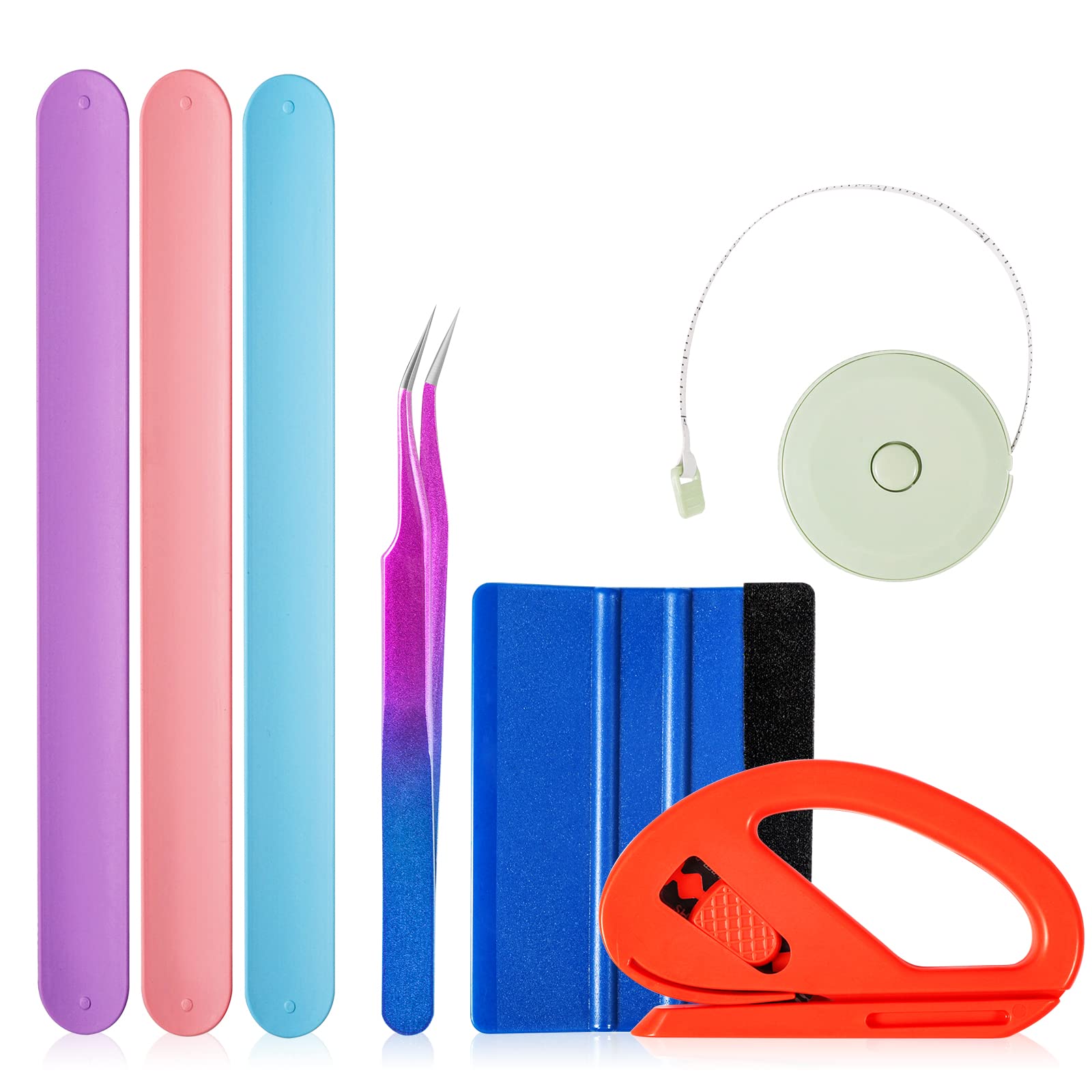 GIRAFVINYL Self Adhesive Vinyl Tools Kits Easy to Use Vinyl Weeding Tool  Tweezers Pin Pen for DIY Crafts Silicone Slap Bracelets Vinyl Cutter Tape  Measure TL-27