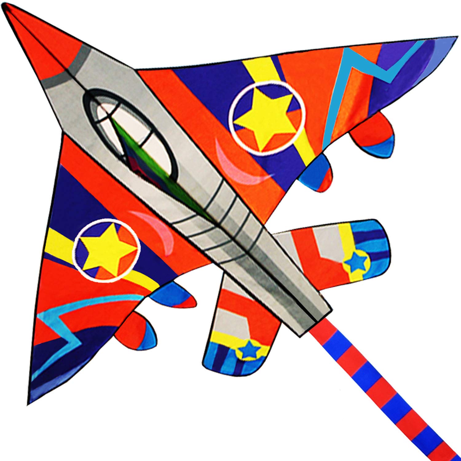 HONBO 58 Fighter Plane Kites for Kids Easy to Fly, Kite for