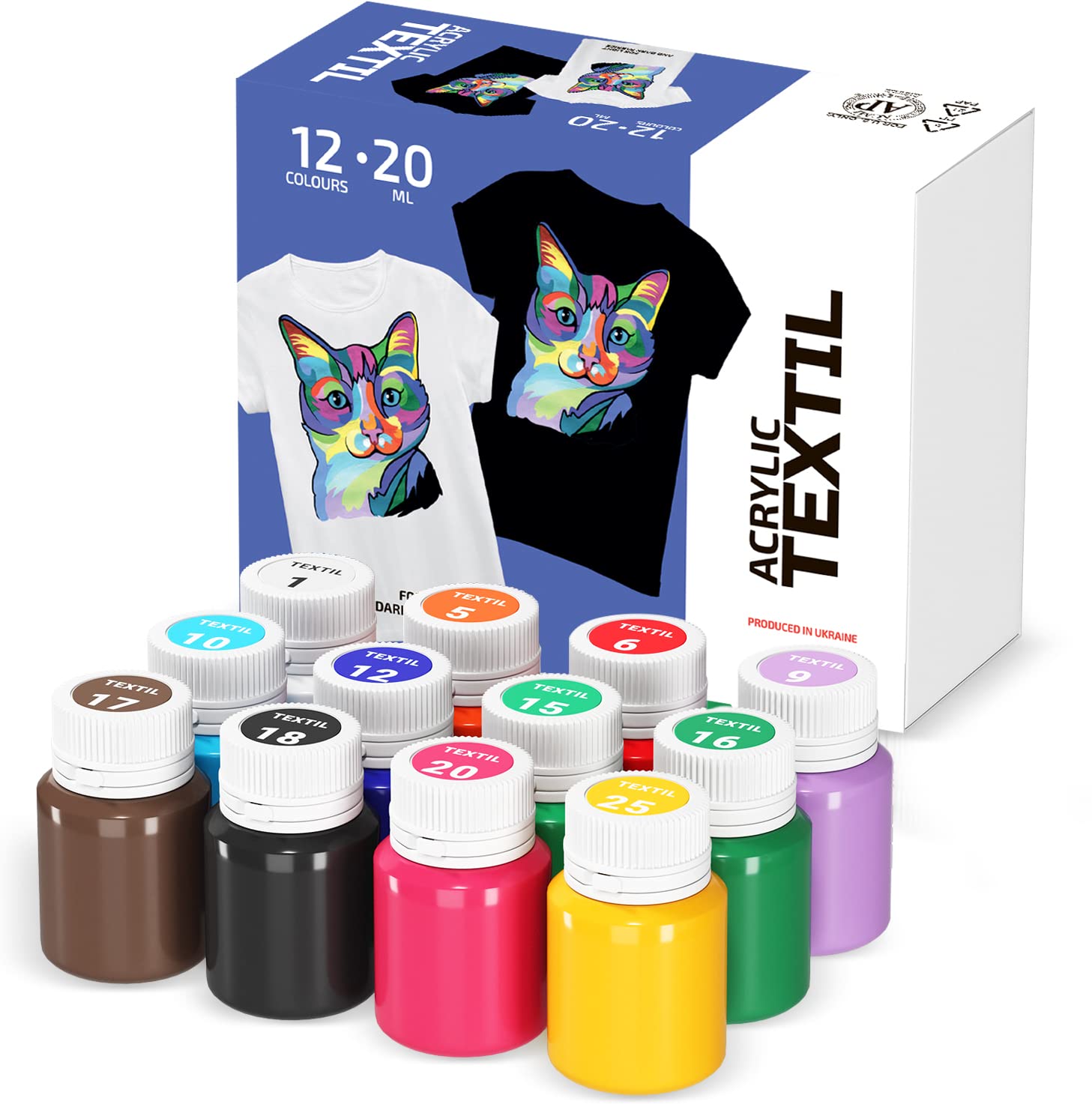 12 Color Fabric Paint Set Permanent Textile Paint For - Temu