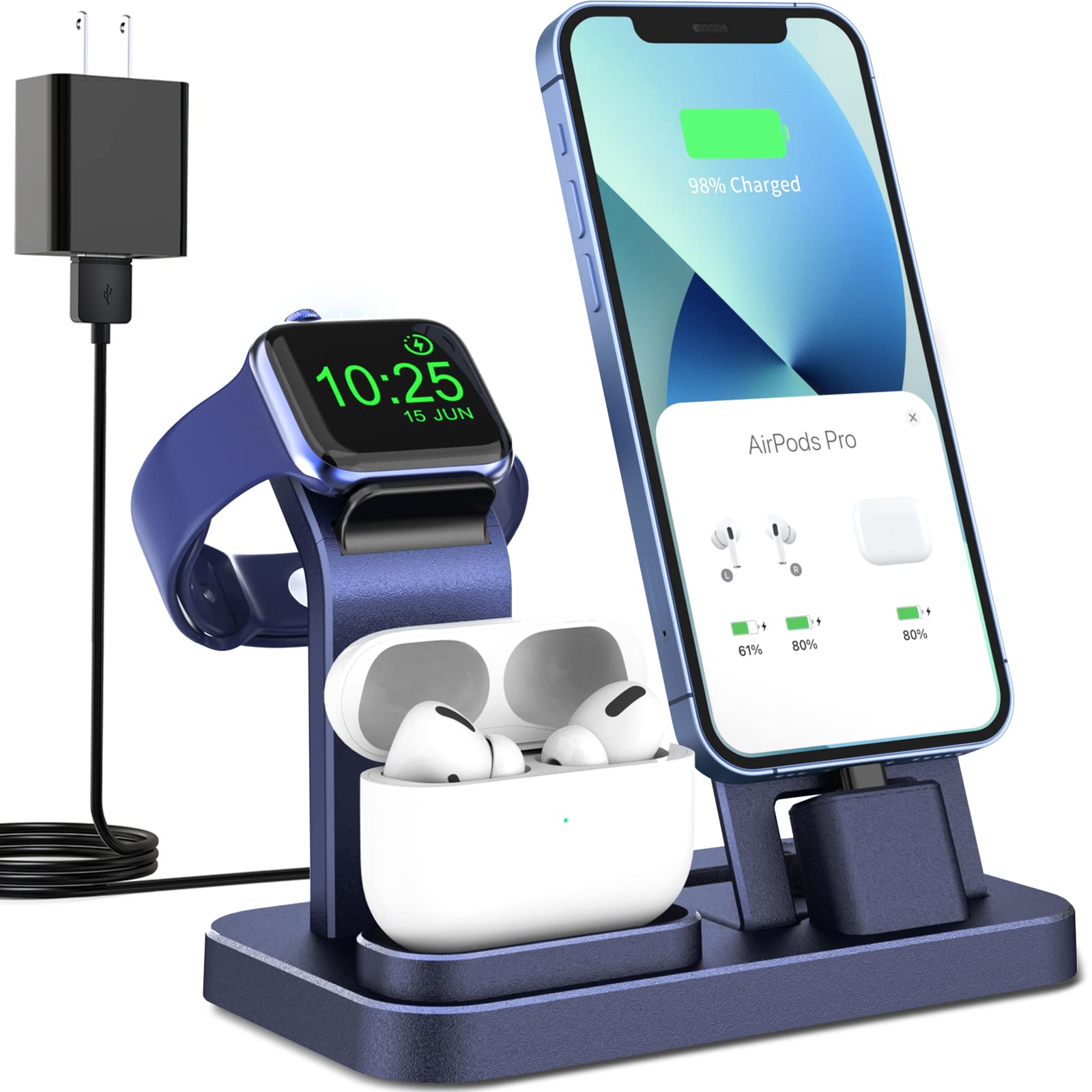 Station de recharge pour iPhone, Apple Watch et AirPods