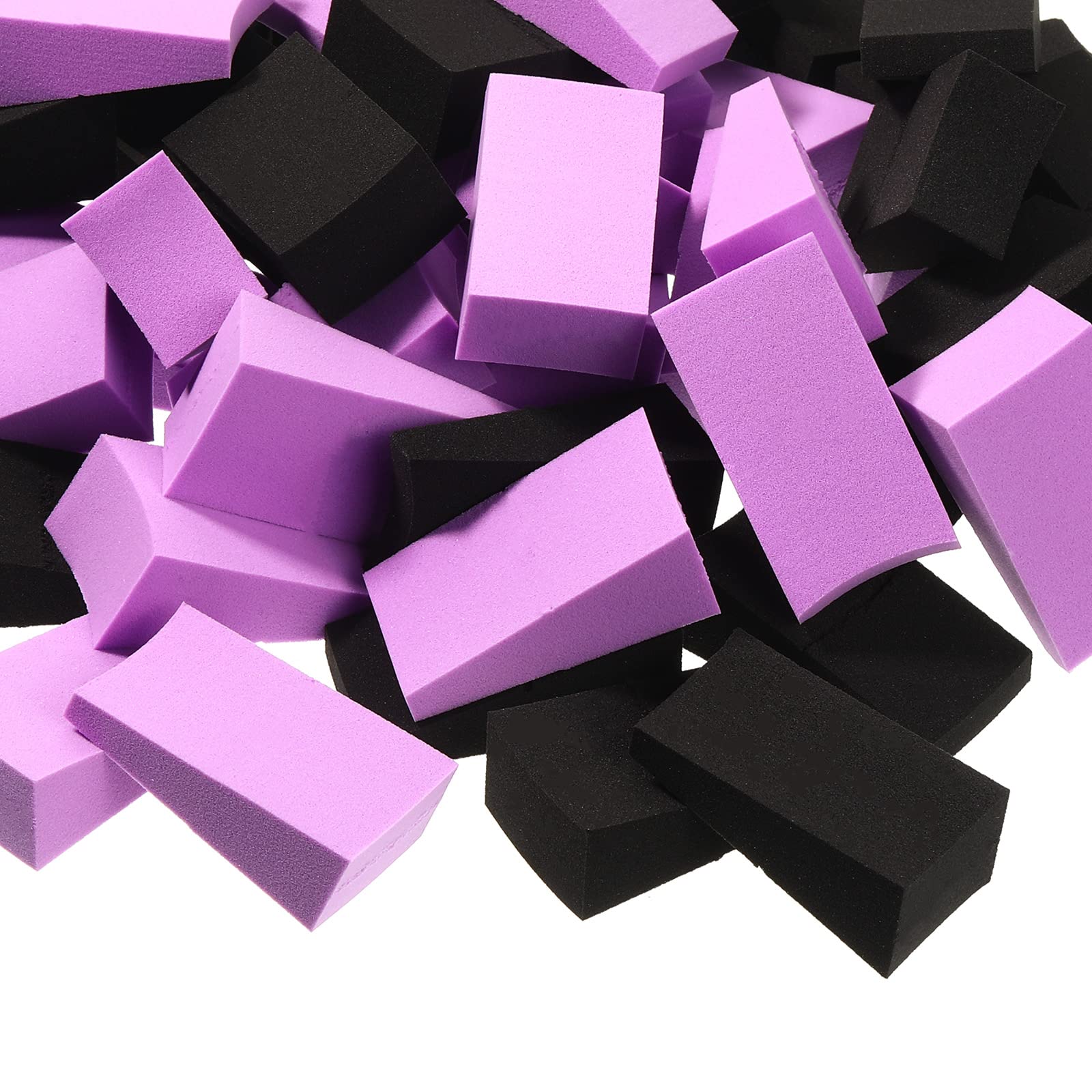 100 Pieces Cosmetic Sponges Latex Makeup Foam Wedges Foundation Beauty  Tools (Purple, Black)