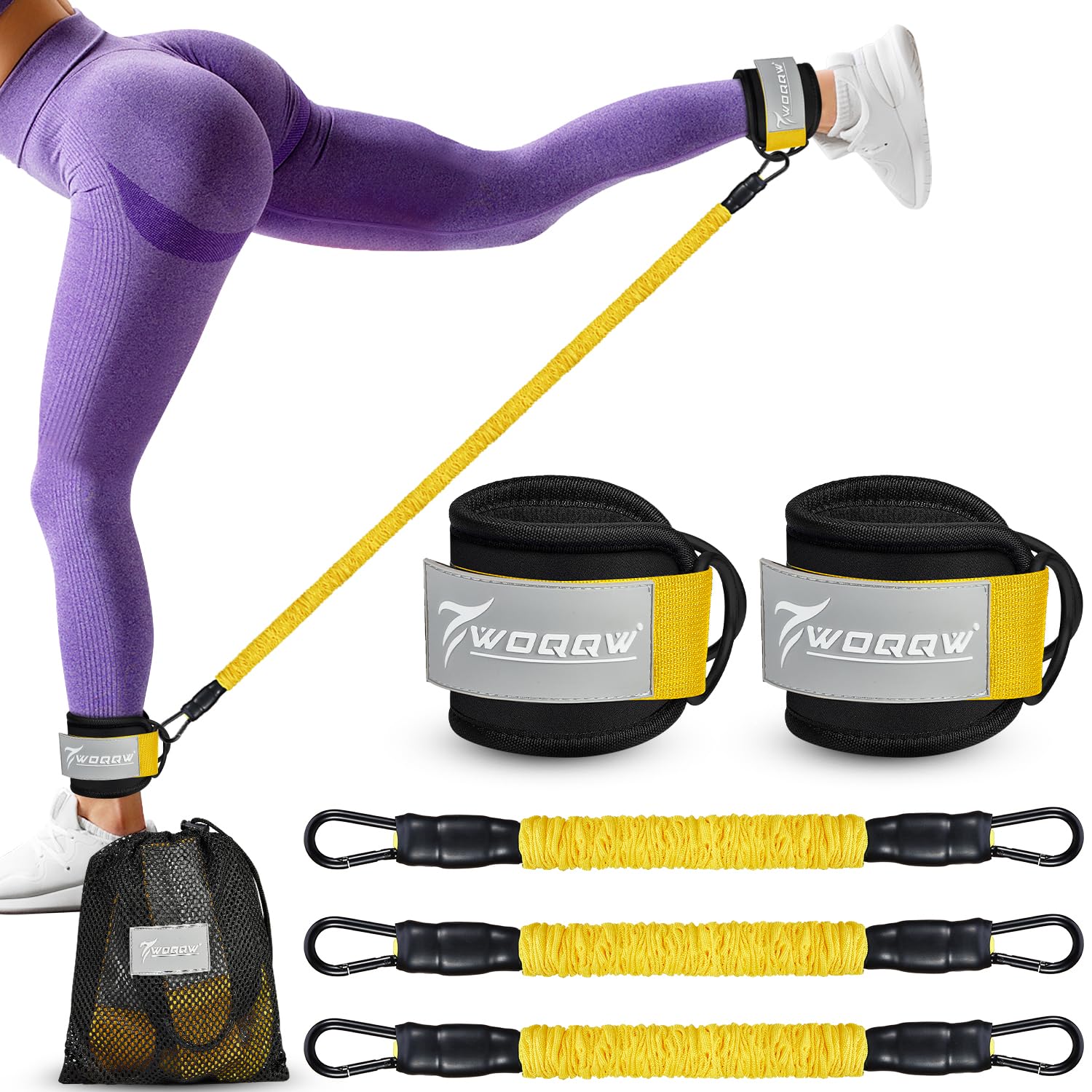 Resistance Bands Set Ankle Resistance Bands with Cuffs Glutes