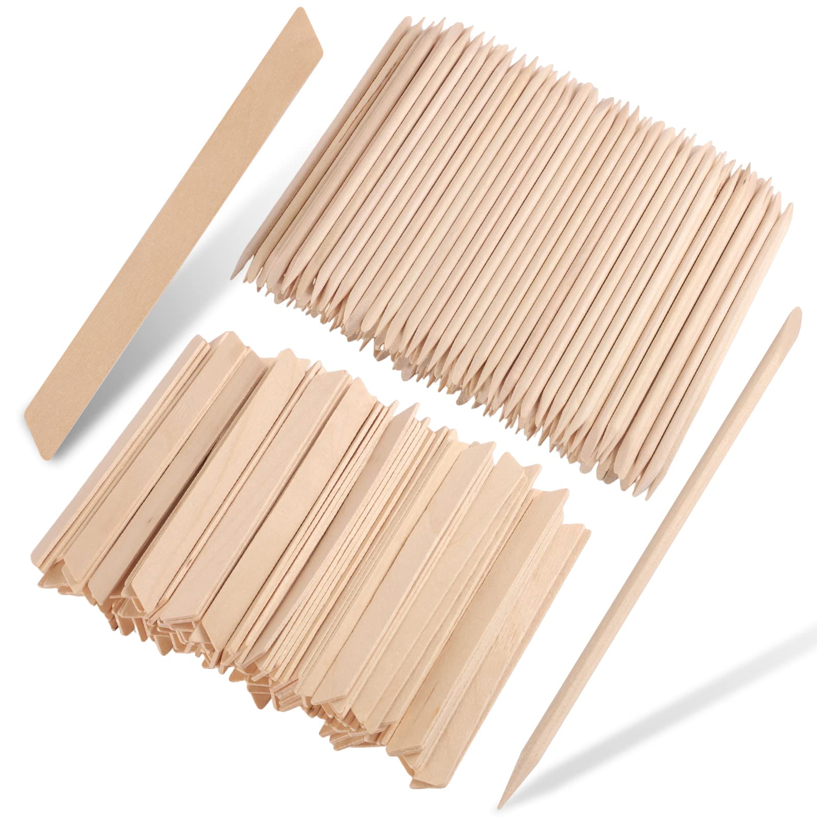 2 Style Assorted Wooden Wax Sticks Eyebrow Wax Sticks Small Waxing  Applicator Sticks for Body Hair Eyebrow Lip Nose Removal or Wood Craft  Sticks (Pack of 400)