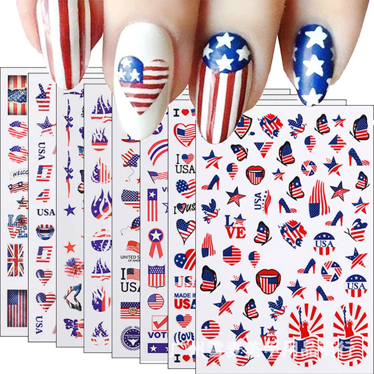 July 4th Star Stickers, Adhesive Stars, Patriotic Stickers