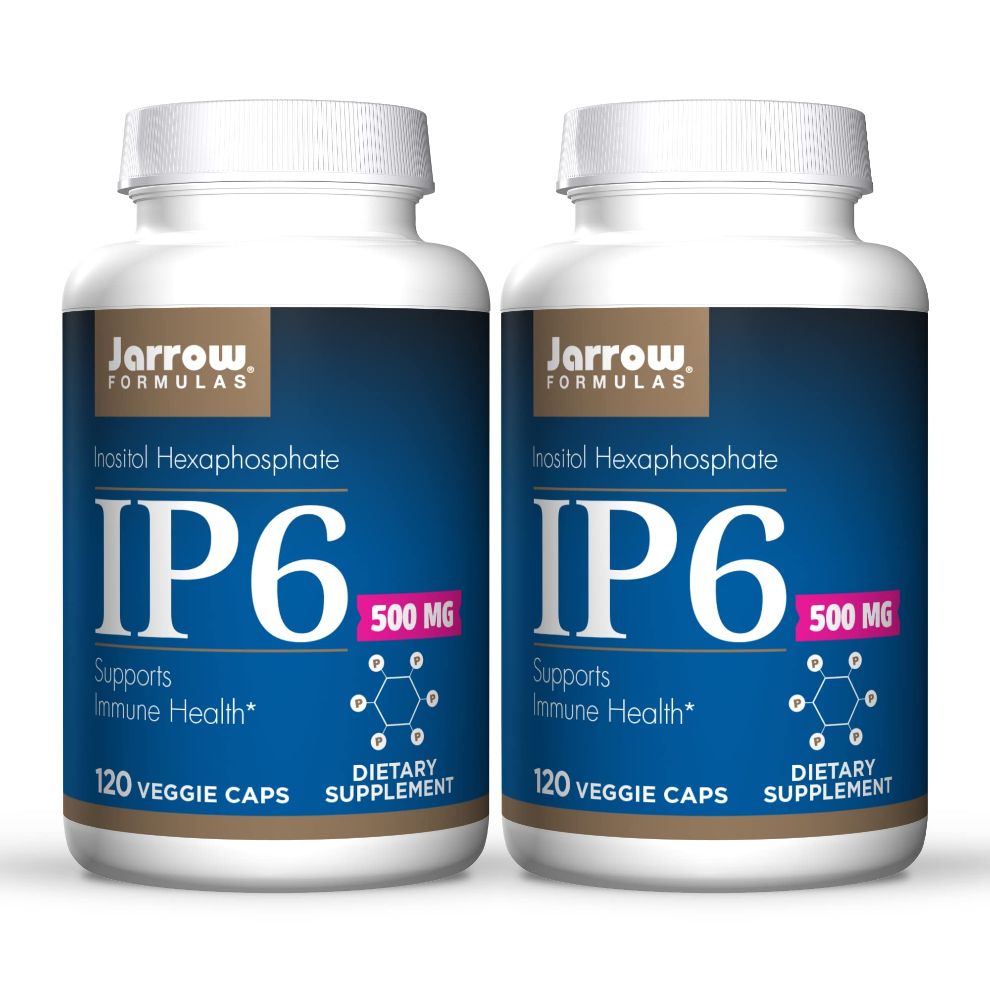 Jarrow Formulas IP6 Inositol Hexaphosphate 500mg 120 Caps - Pack of 2 ...