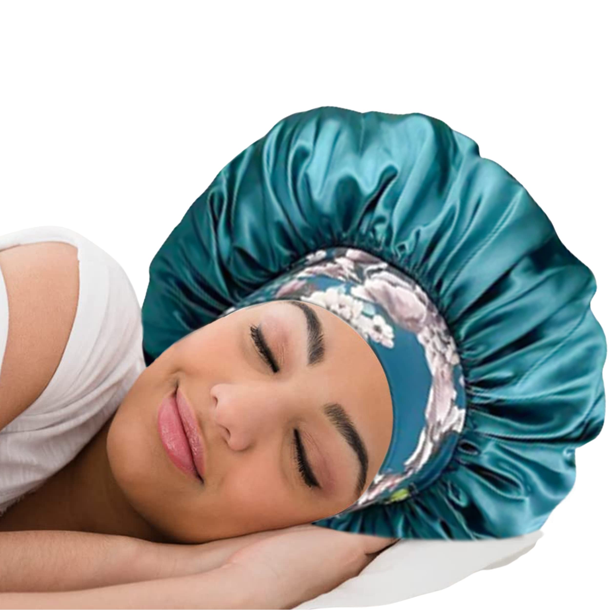 Generic Large Hair Bonnet Sleep Cap Wide Elastic Band