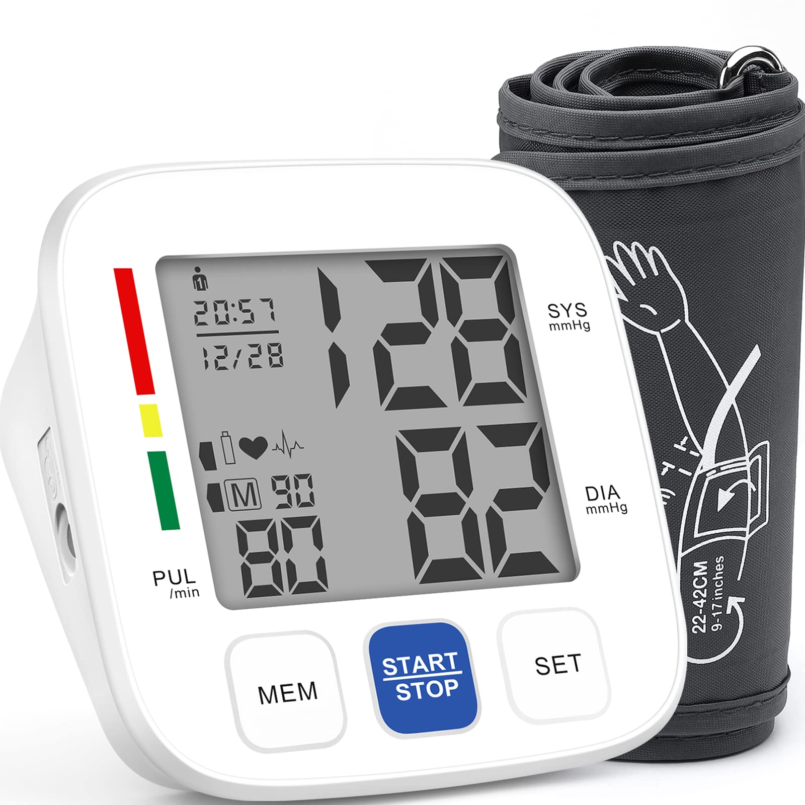 Upper Arm Blood Pressure Monitor with Extra Large Cuff  22-42cm,sphygmomanometer