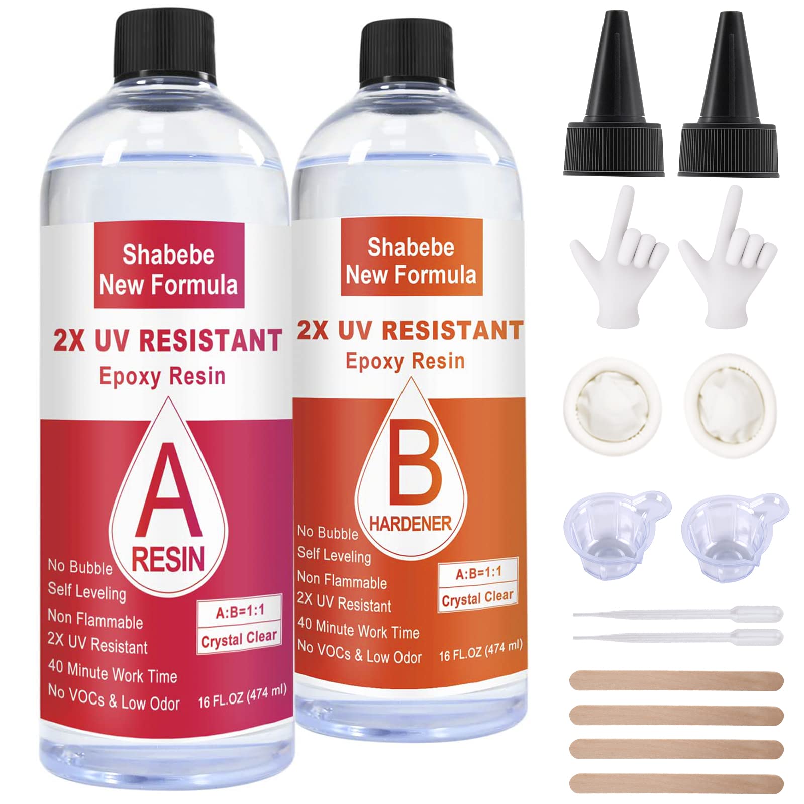 Crystal Clear Epoxy Resin Kit Scratch Resistant UV Resistant Resin