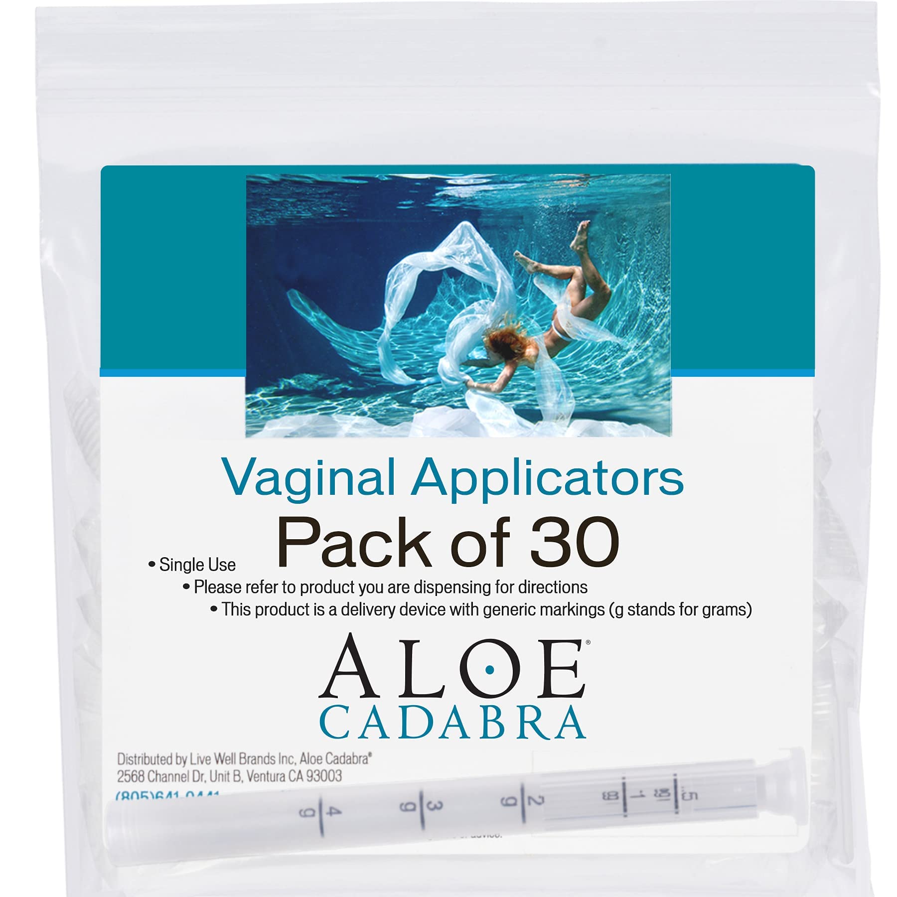 Extra Disposable Vaginal Applicators Individually Wrapped with Dosage