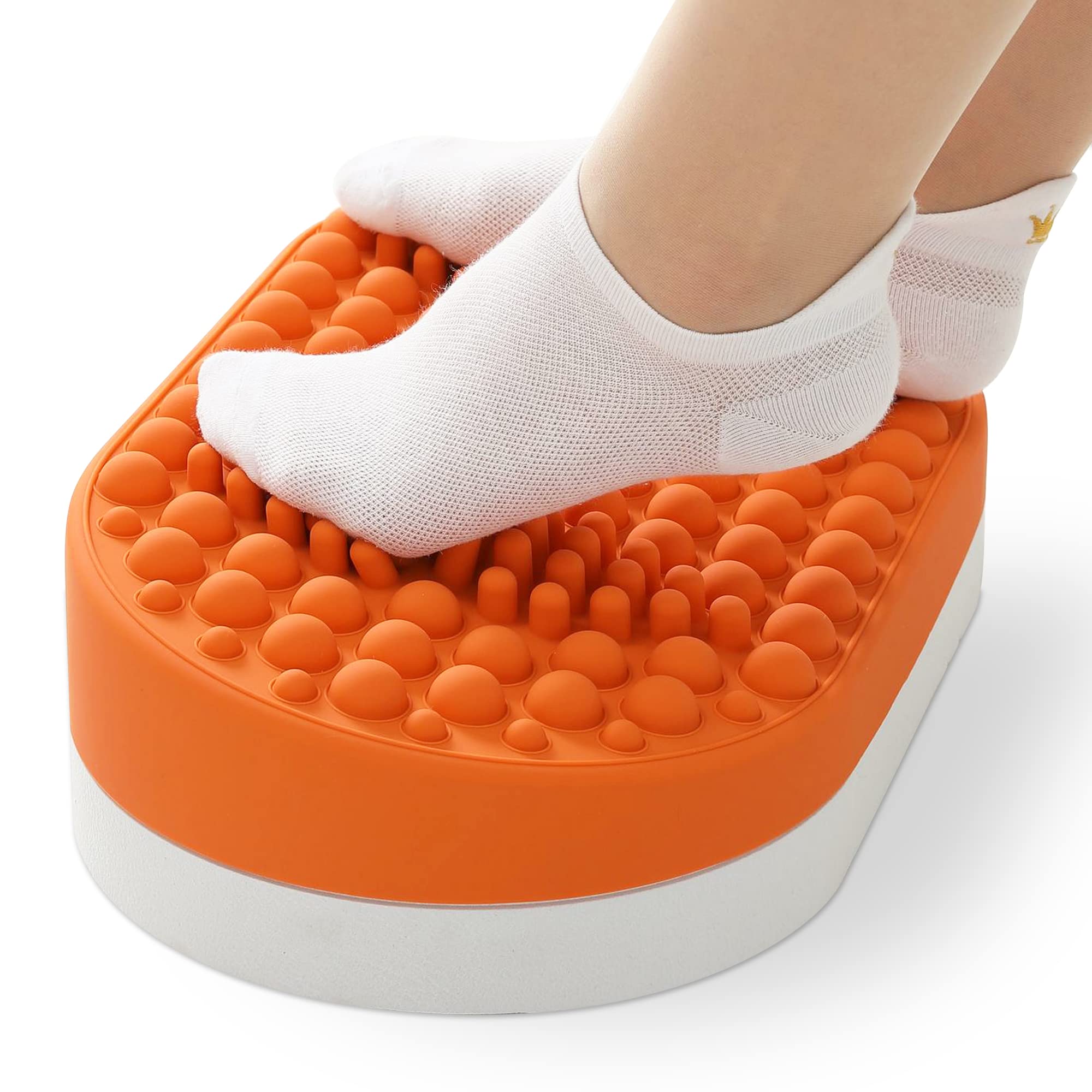 Dikdoc Foot Rest for Under Desk at Work, Home Office Foot Stool, Ottoman  Foot Massager for Plantar Fasciitis Relief, Soft Silicone Footrests,  Anti-Fatigue Fidget Toy (Orange)