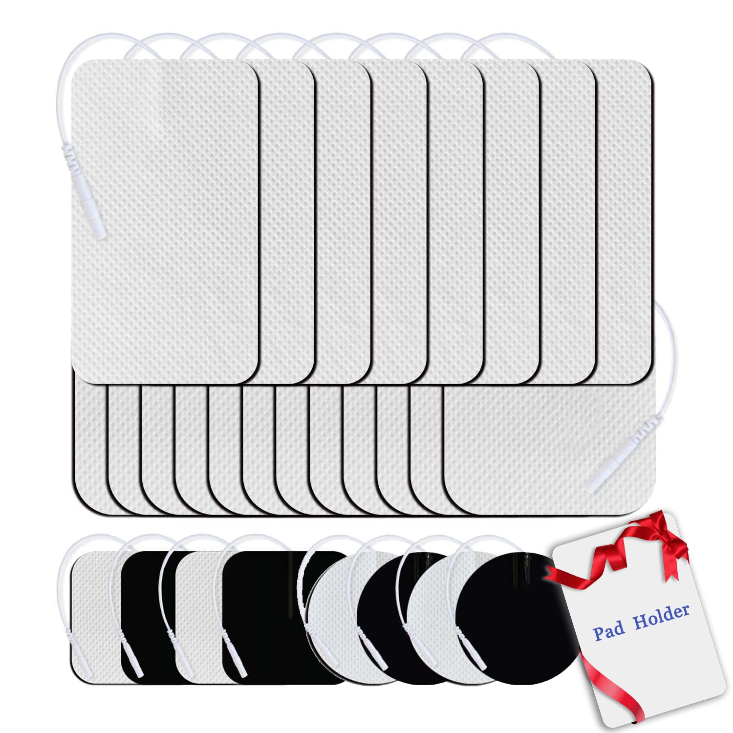 Tens Unit Pads Patches Holder with Extra Replacement Reusable