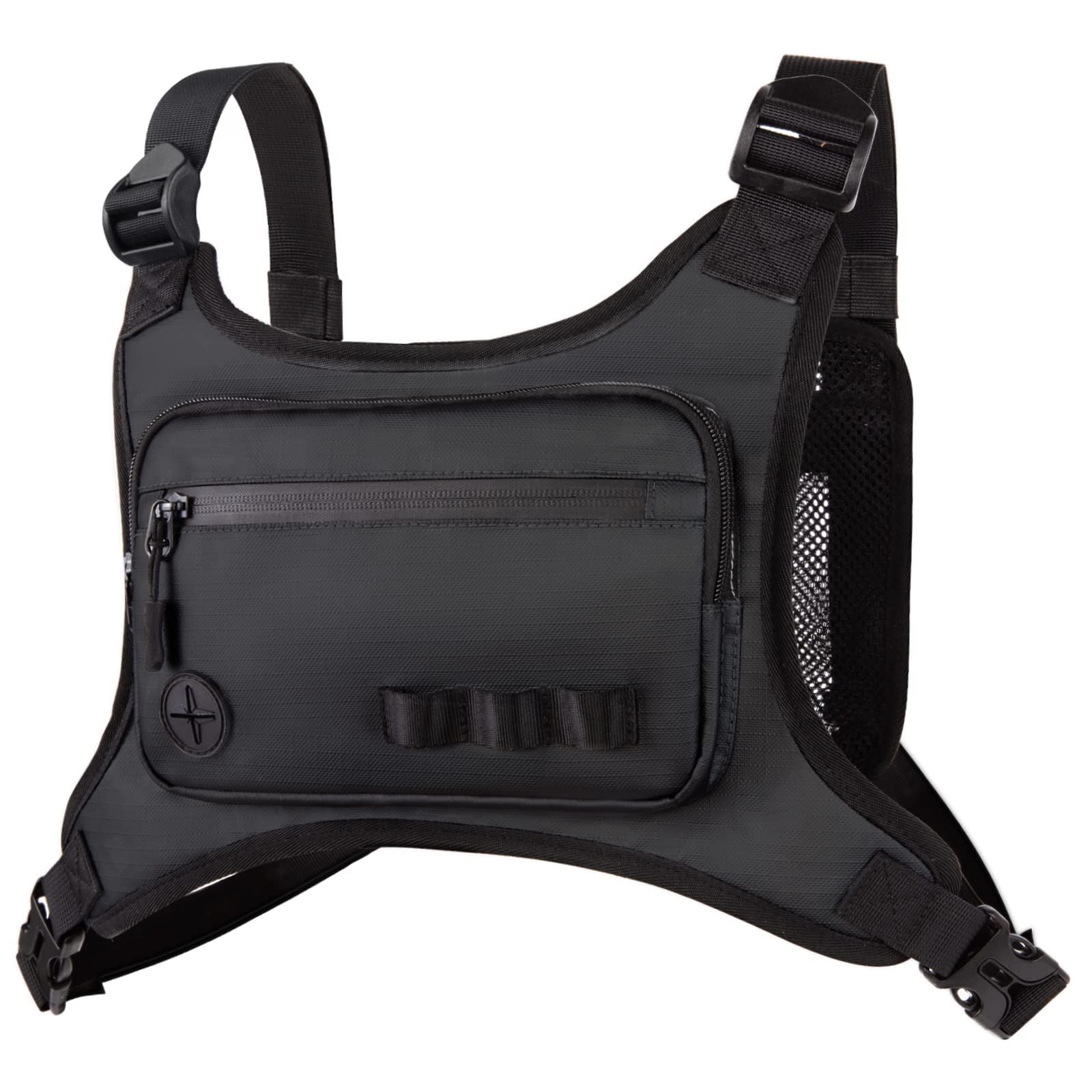 KINGSLONG Chest Bag Lightweight Chest Pack Water Resistant Running Pack  Phone Holder For Workouts Running Backpack