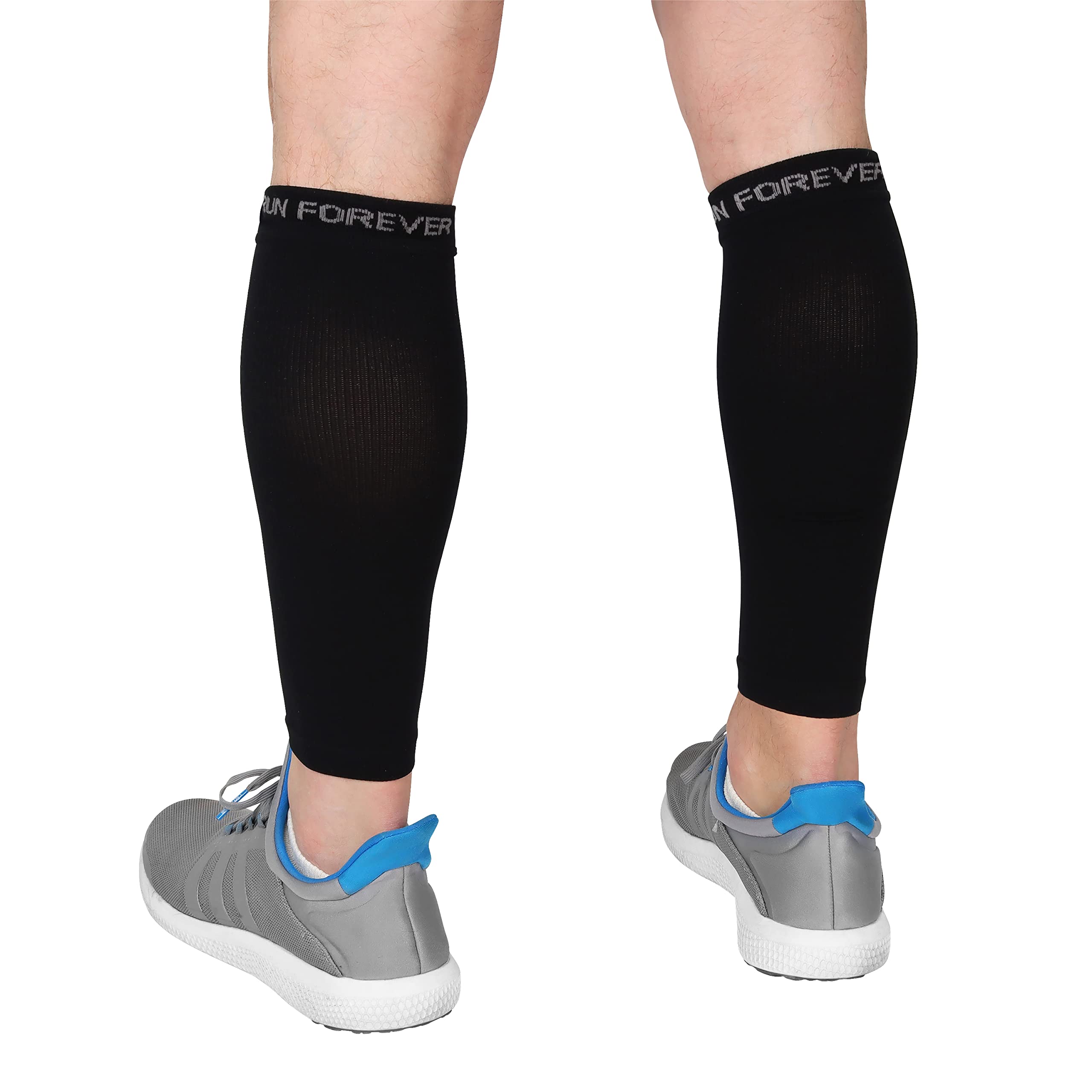 Calf Compression Sleeves For Men & Women - Leg Compression Sleeve -  Footless Compression Socks for Shin Splint &Varicose Vein Black 3X-Large