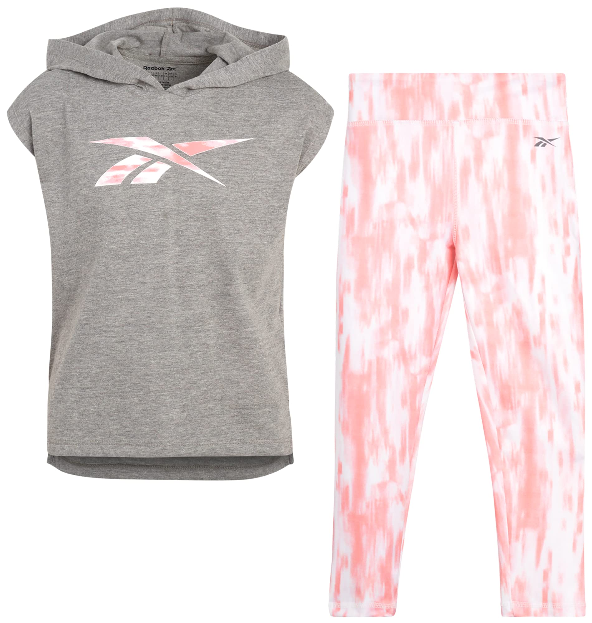 Reebok Girls Active Set - Fleece Hoodie Sweatshirt and Legging Set