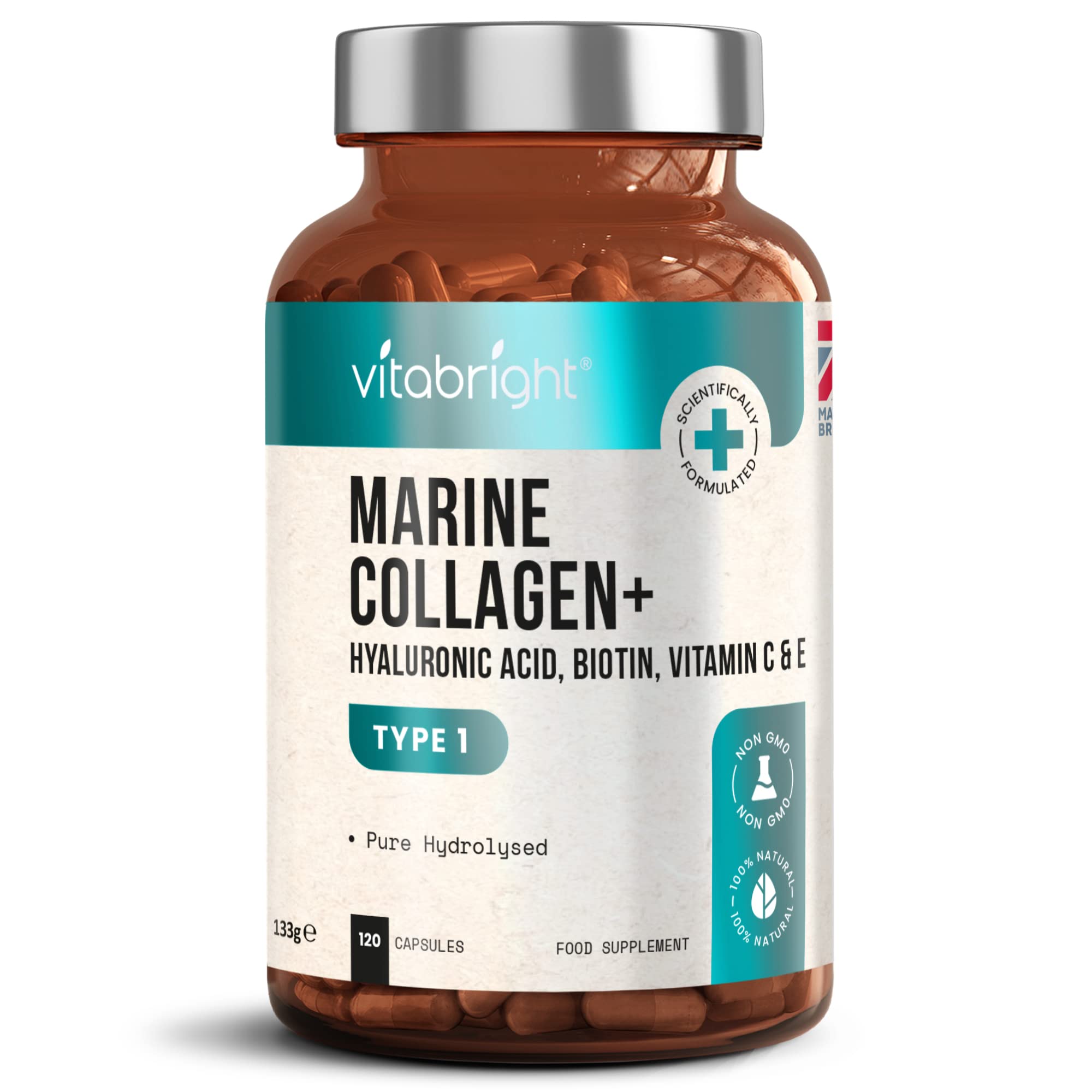 VitaBright Marine Collagen Capsules 1000mg - 120 Capsules