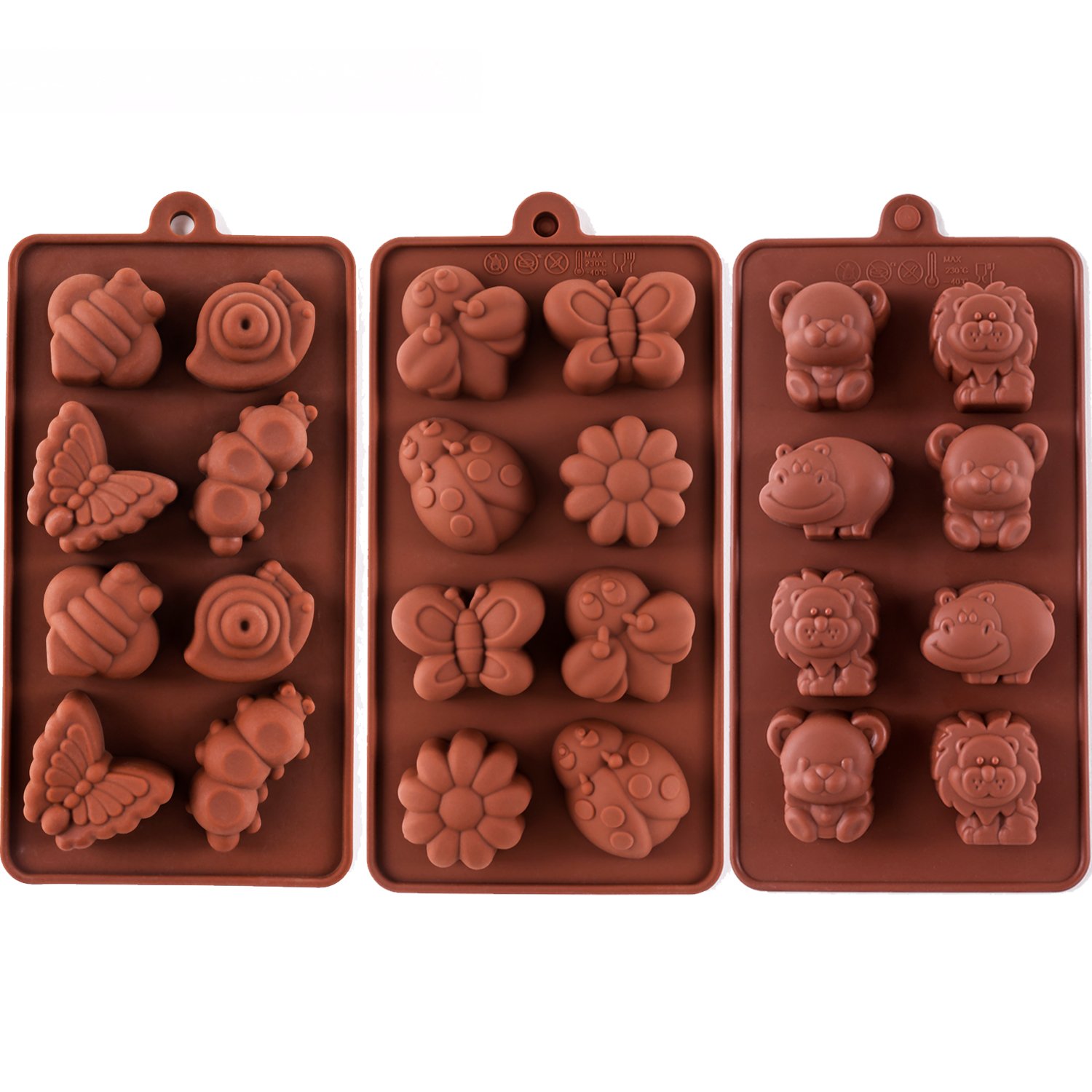 STARUBY Silicone Molds Non-stick Chocolate Candy Mold,Soap Molds