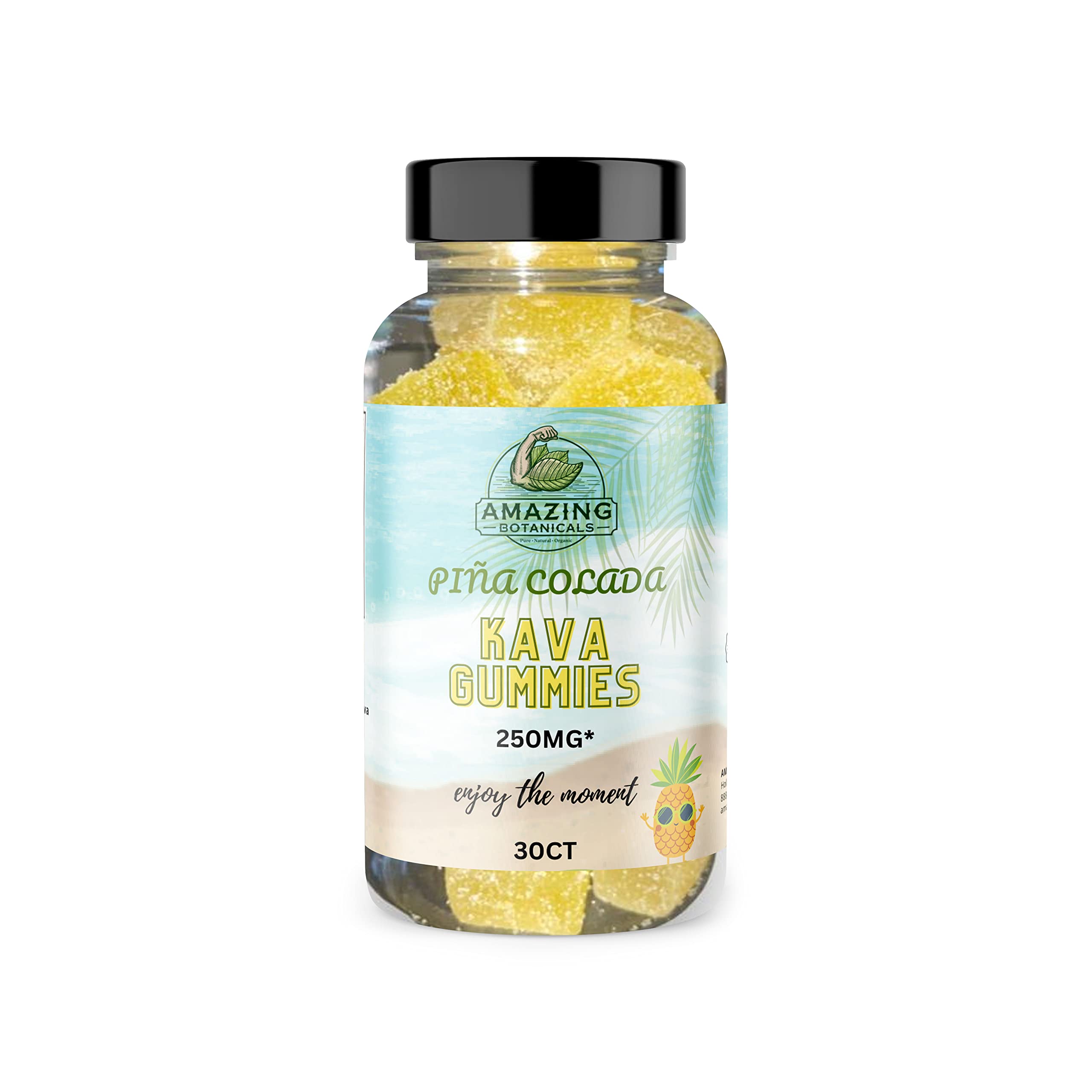 Amazing Botanicals Tropical Pina Colada Kava Gummies 250mg Vegan