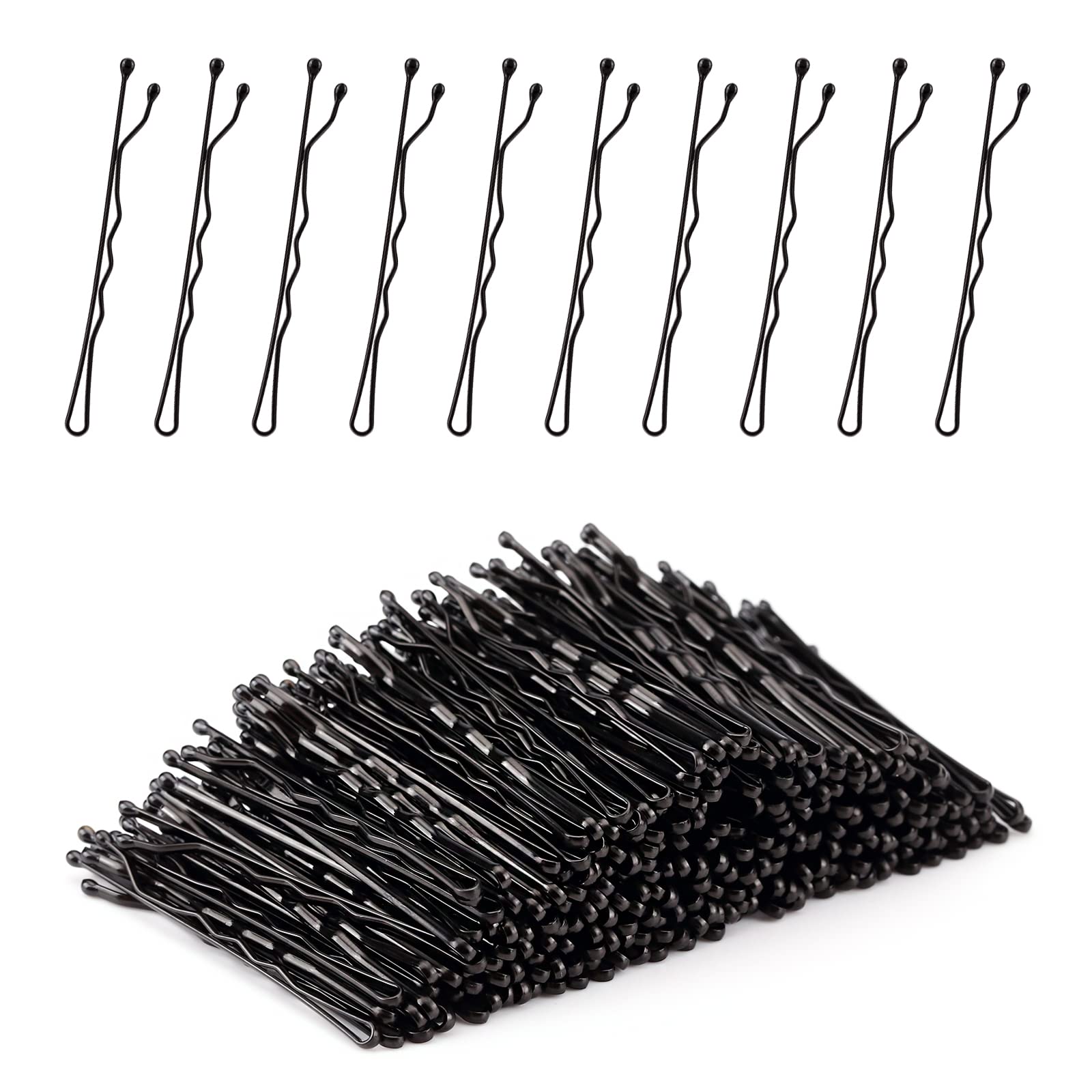Bobby Pins Black 240pcs Hair Pins for Buns BEIAKE Hairpins Bulk