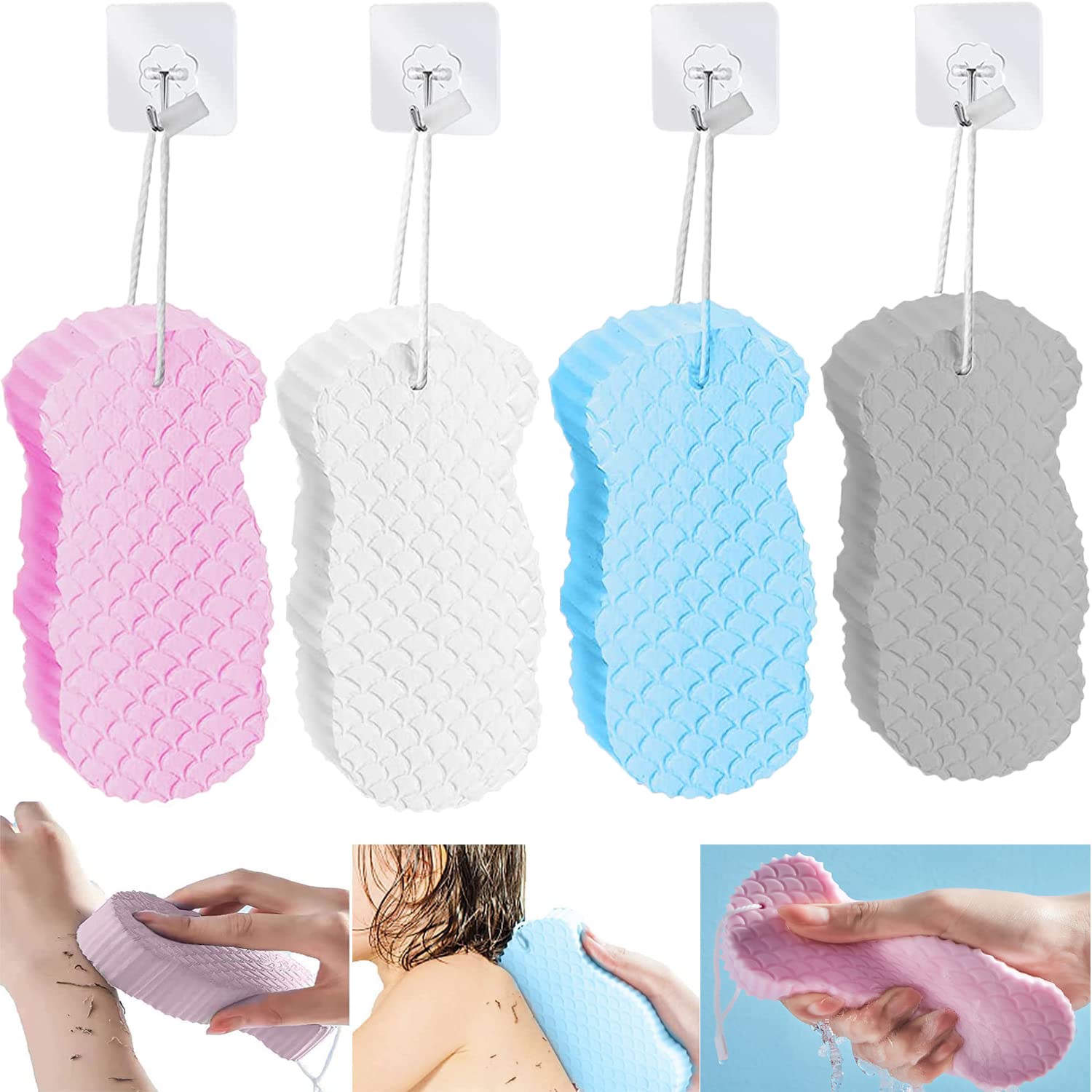 Exfoliating Bath Sponge Magic Bath Sponge 3D Bath Sponge Shower