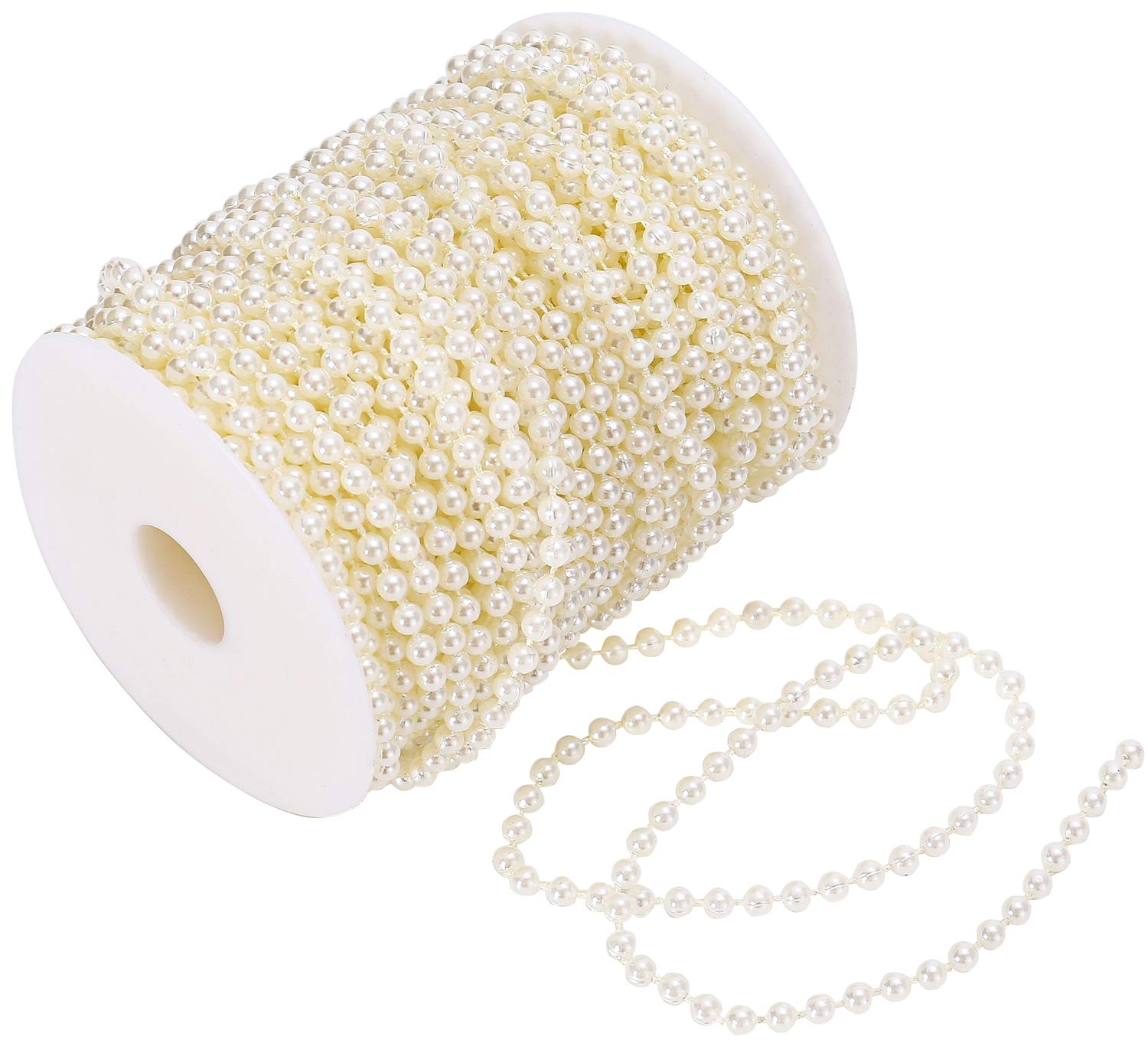 Sooyee 5mm Faux Pearl Beads Decorative Beads Garland Pearl Bead
