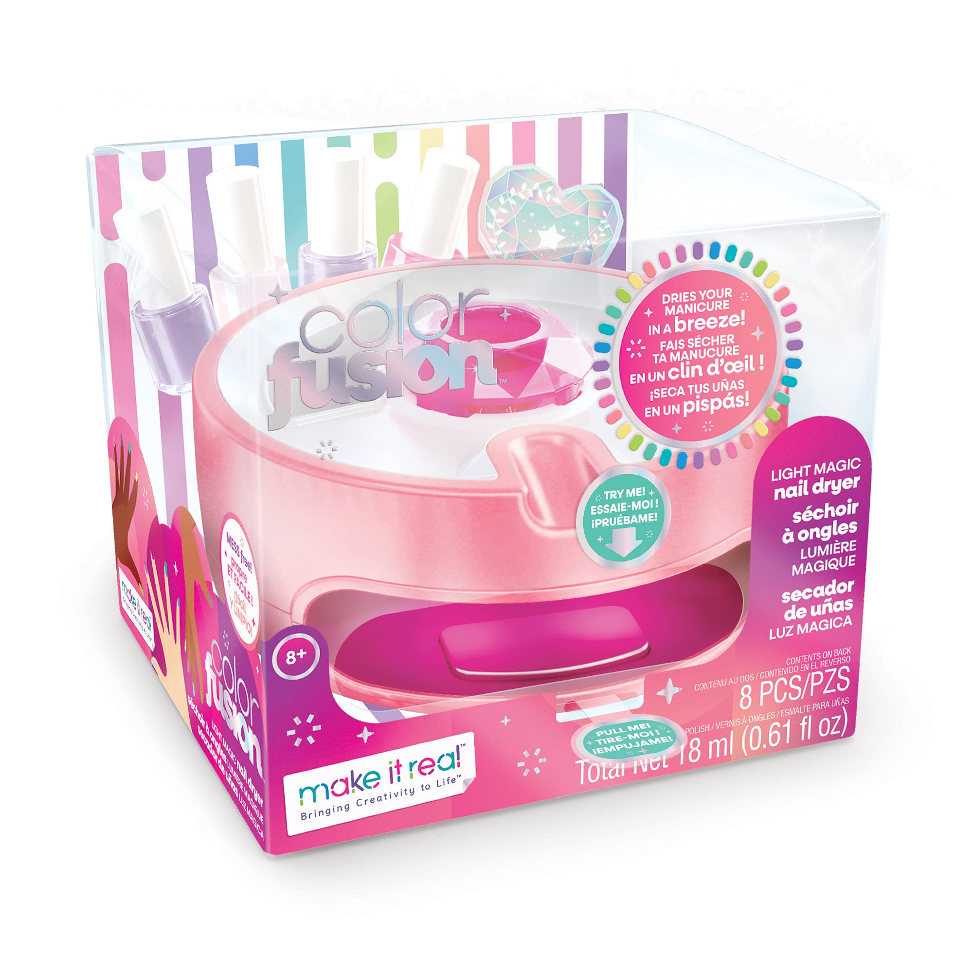 GORWARE Kids Nail Spa Set with Nail Dryer Peelable Nail Polish