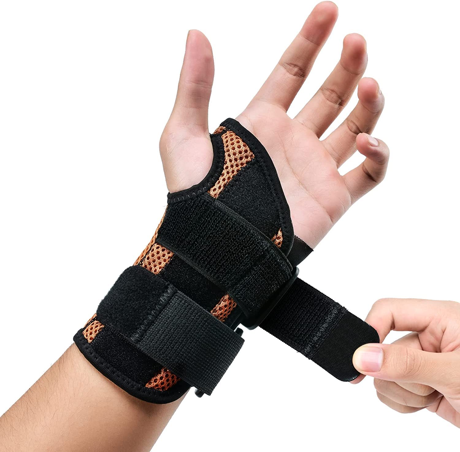  ComfyBrace Copper Infused Wrist Brace/Hand Brace/Wrist  Support For Carpal Tunnel Syndrome, Arthritis, Tendonitis For Men And Women