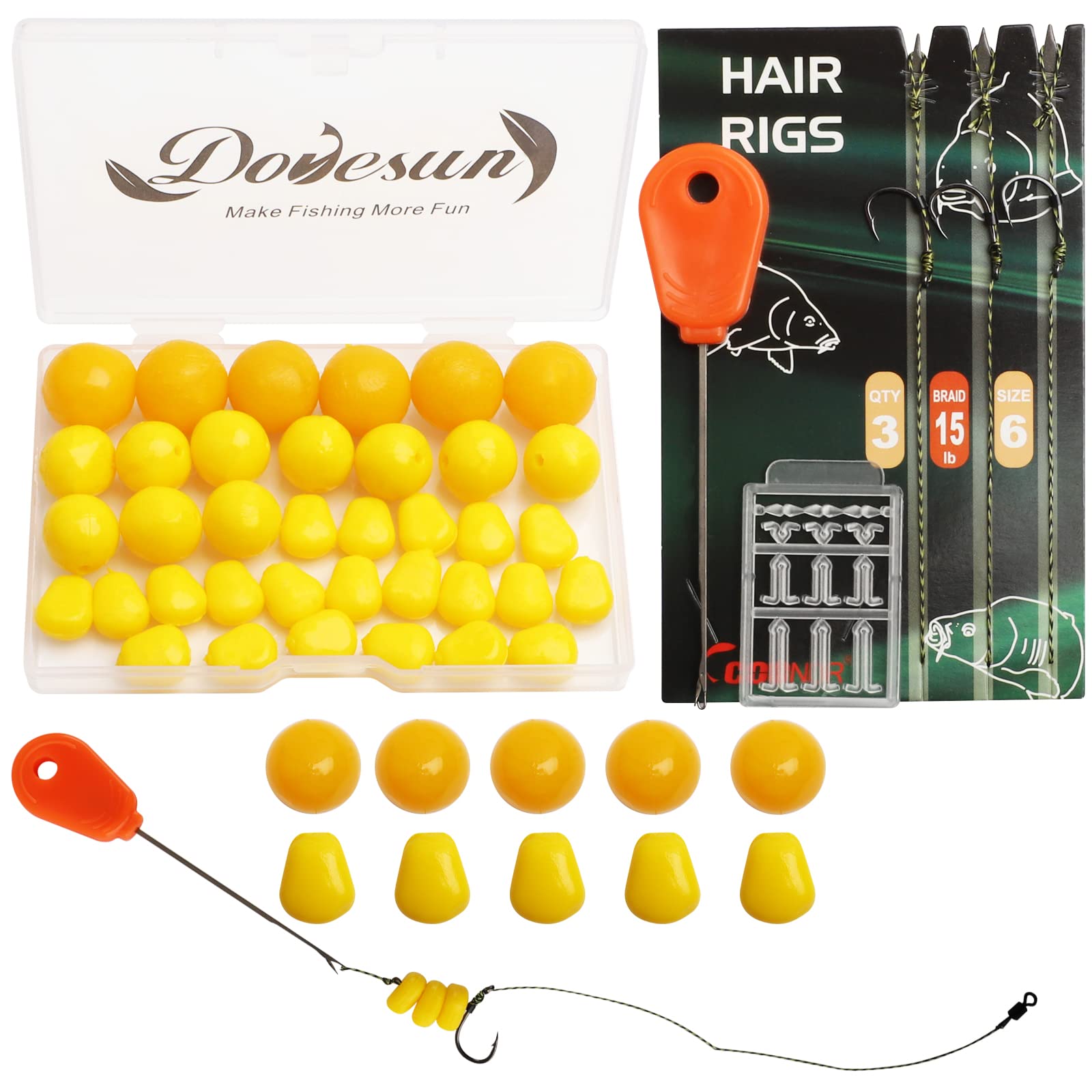 Dovesun Carp Fishing Hair Rigs Carp Rig Kit Fishing Bait Rigs Carp