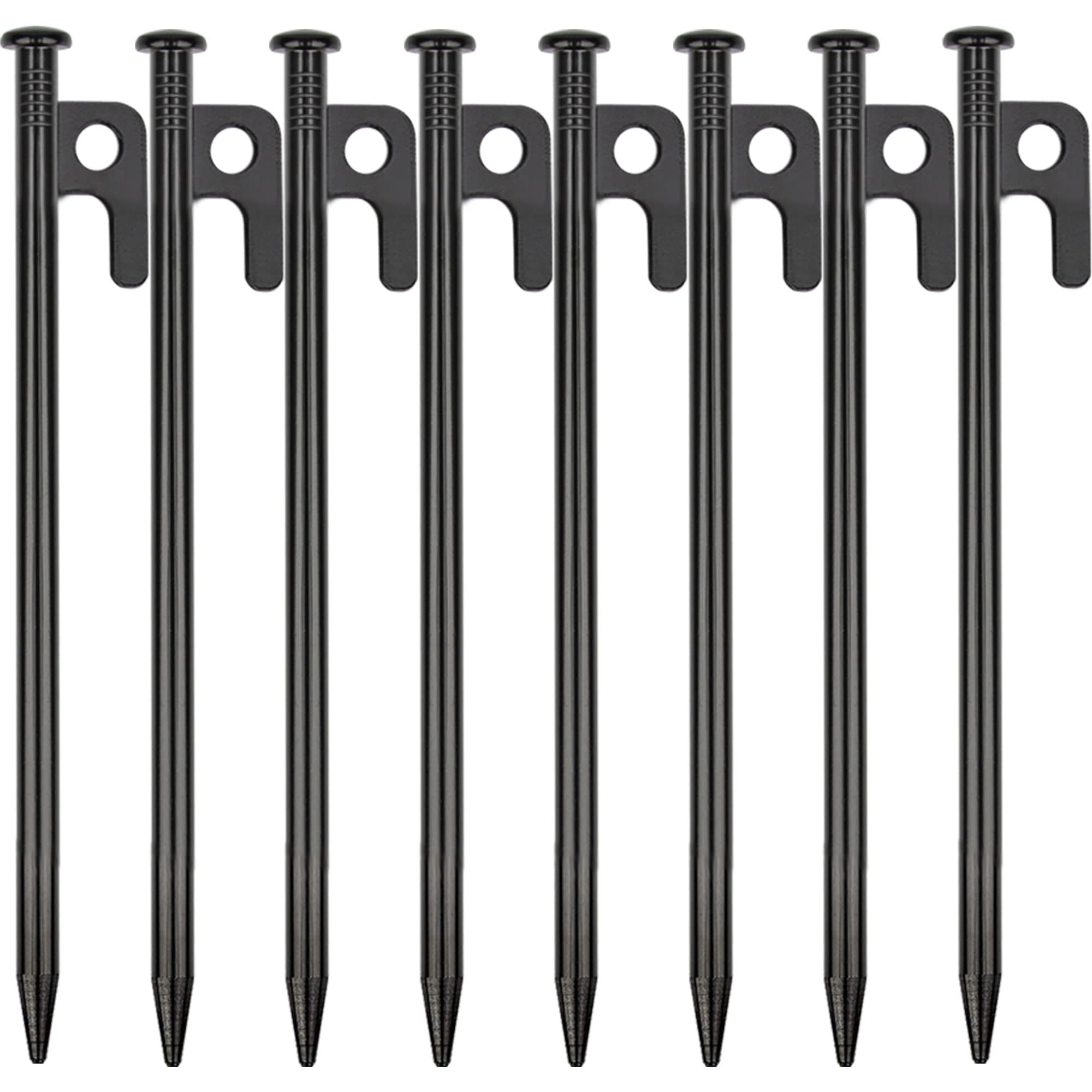 8 Pack Tent Stakes Heavy Duty Metal Tent Pegs for Camping Steel Tent Stakes  8 inch