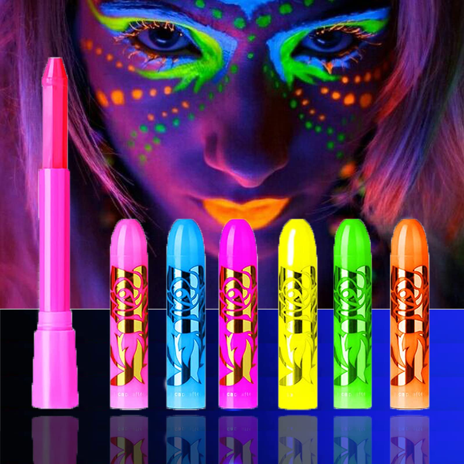 Neon UV Body Crayons by UV Glow