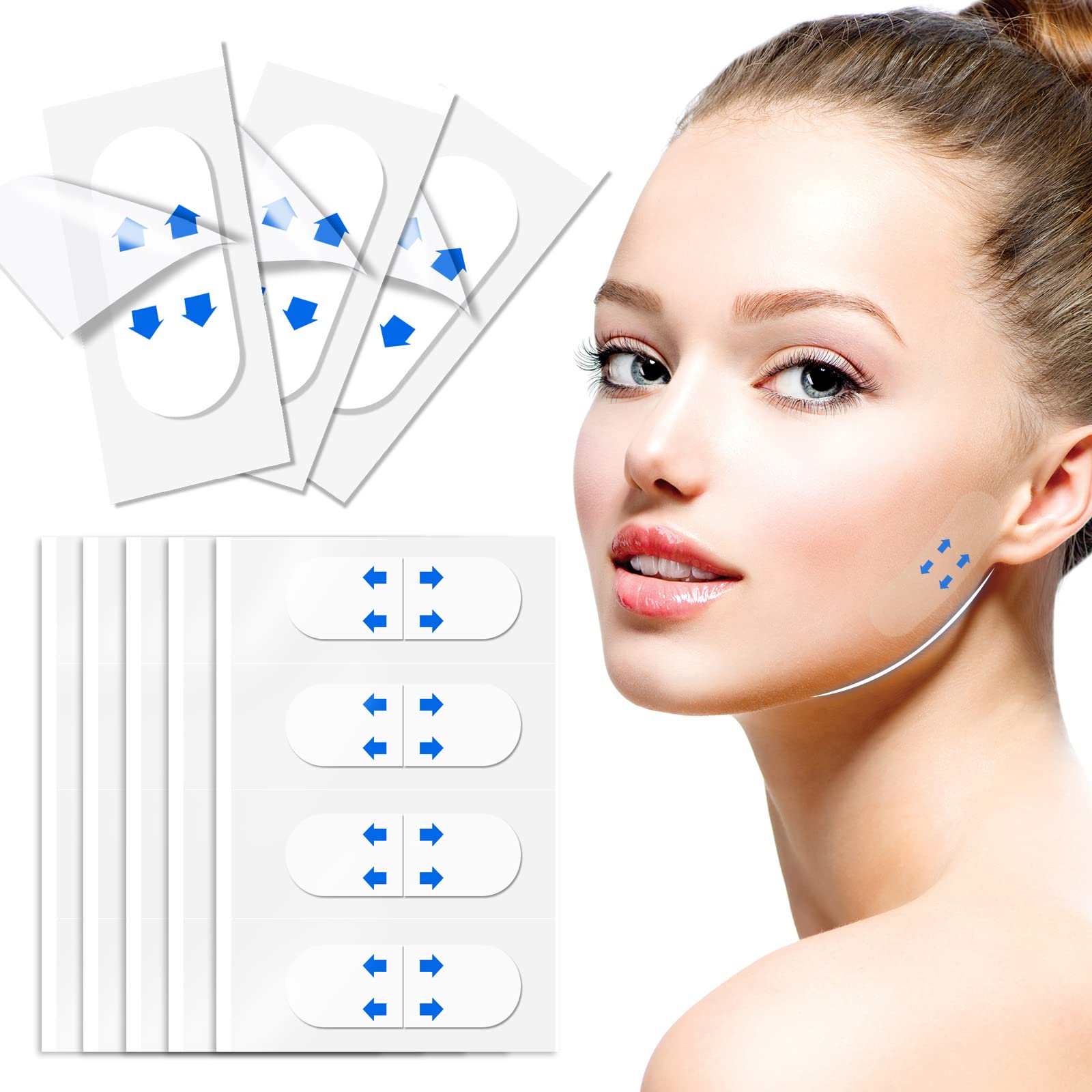 Face Lift Tape, 40Pcs Instant Face Lifting Tape, Ultra-thin Invisible Face  Tape, Waterproof & High Elasticity Instant Face Lift Stickers to Lift Saggy