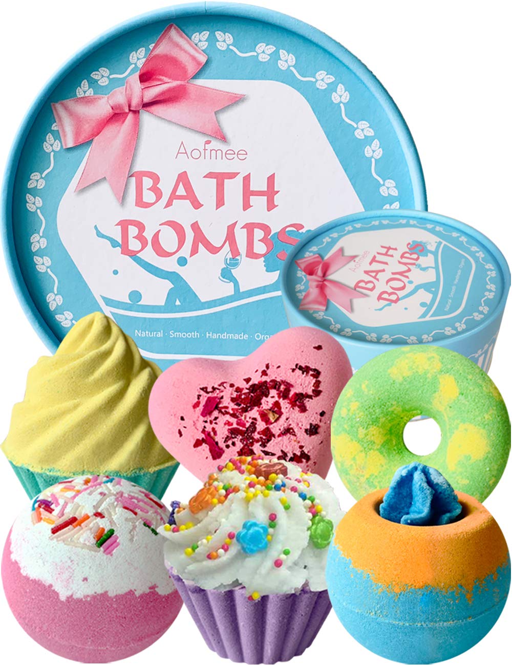 Bath Bombs Gift Set,6 Piece Bubble Bath Fizzies,Lavender,Vanilla and Rose  Handmade Bubble Bath Bomb,Gift for Christmas : : Beauty