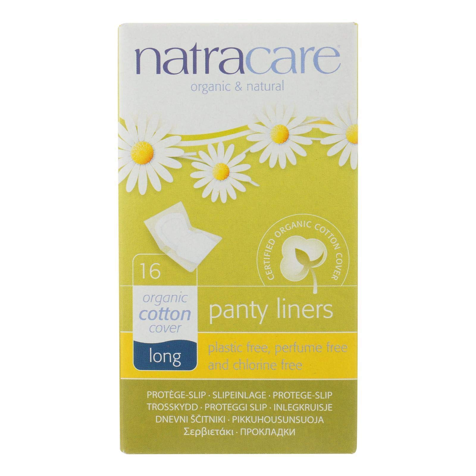 Natracare Panty Liners Long Wrapped Organic Cotton Cover