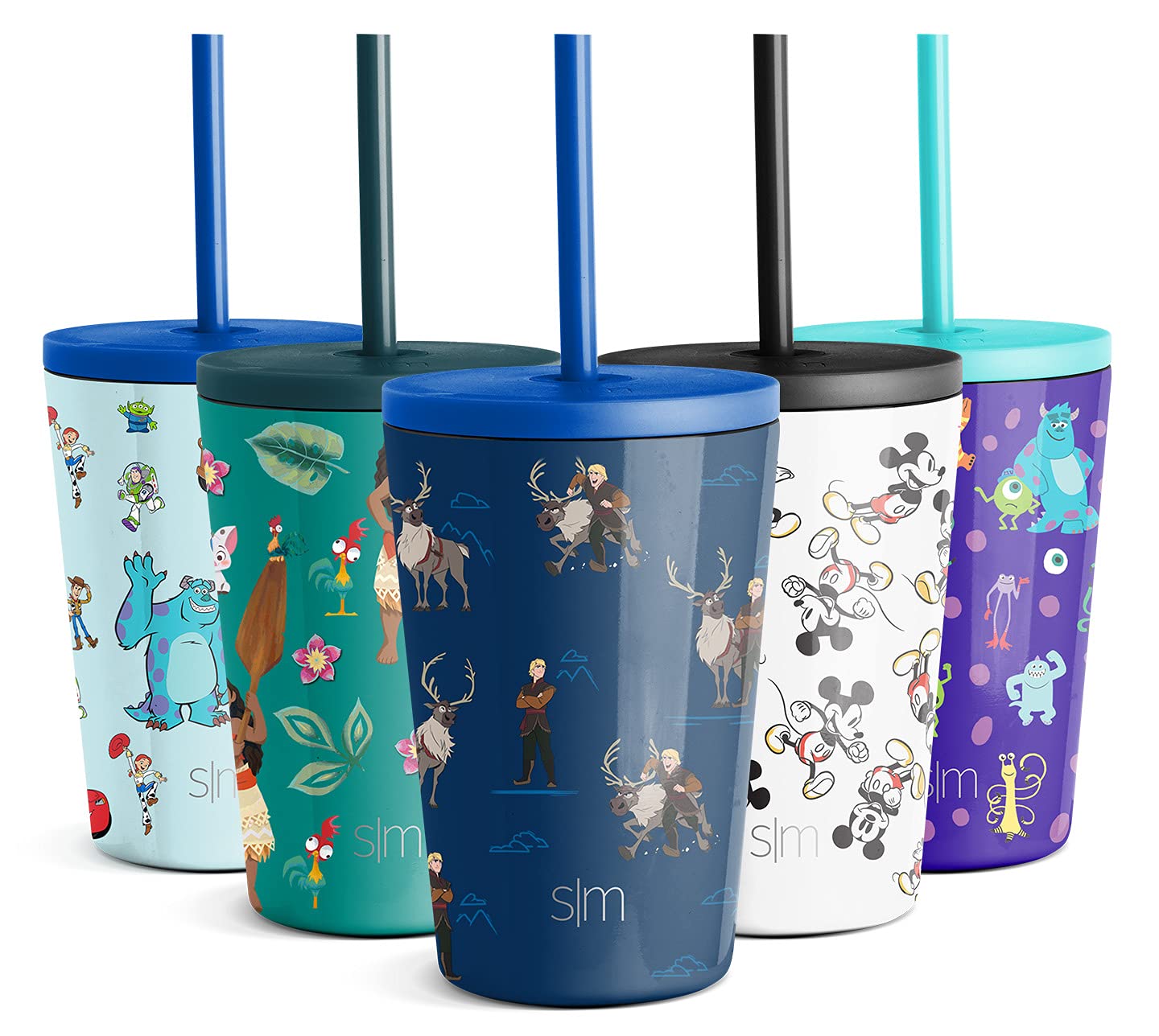 Simple Modern Disney Water Bottle for Kids Reusable Cup with Straw