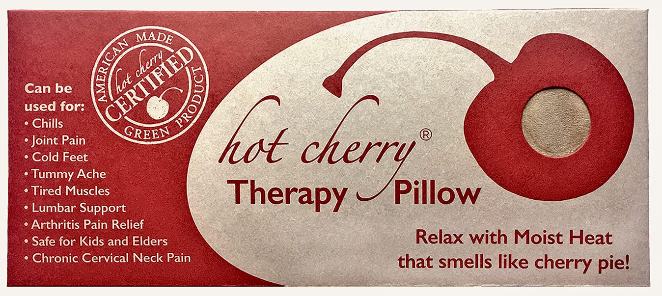 Hot Cherry Cervical/Rectangular Pillow (Tan Ultra Suede) Chronic Neck Pain  Relief Moist Heat Relaxes Muscles Menstrual Pain Cherry Pit Pillow FSA/HSA  Approved