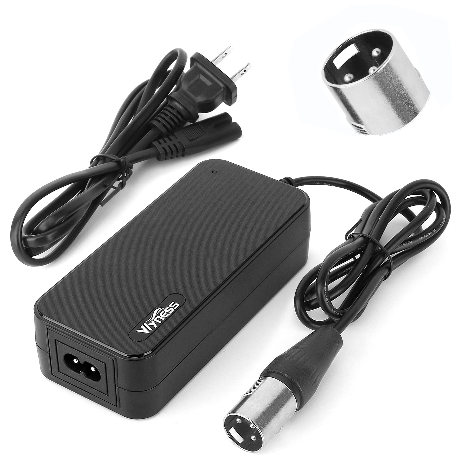 24V 2A Electric Scooter Charger XLR for Go-Go Elite Traveller Plus HD US,  Ezip Mountain Trailz, Jazzy Power Chair Charger, Pride Mobility for XLR