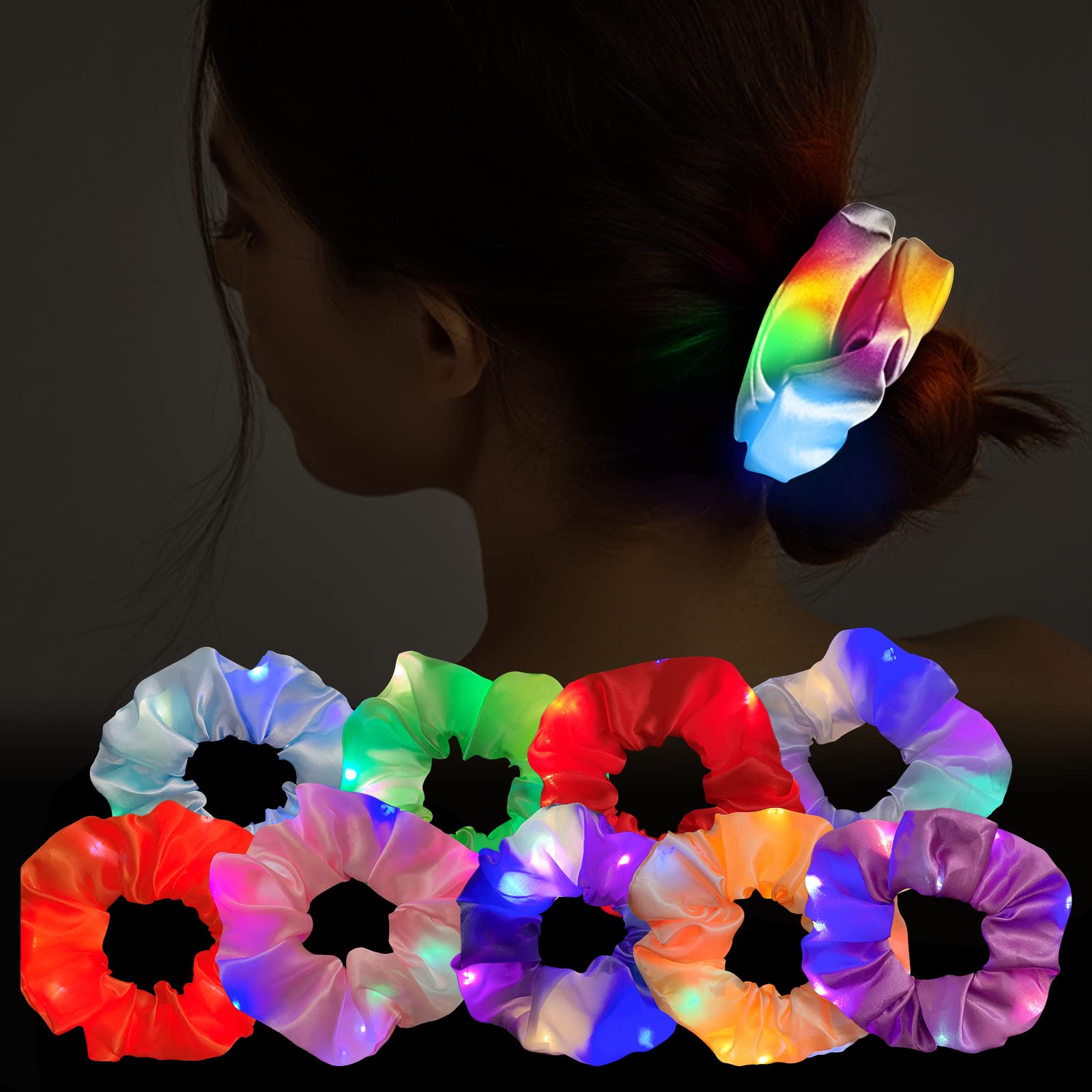 Light up Scrunchies Glow Party Accessories Glow in the Dark Party