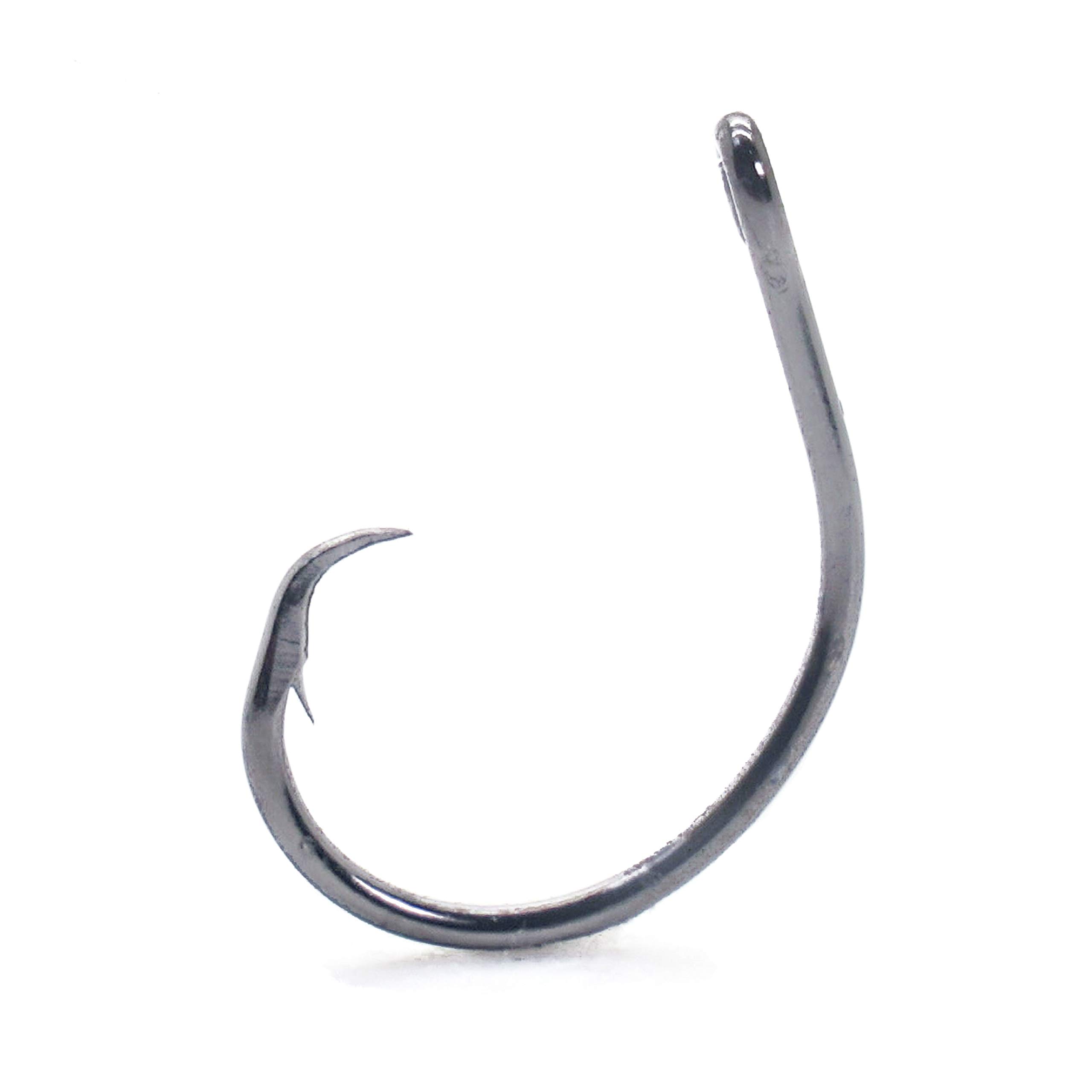 Mustad Classic 39944 Standard Wire Demon Perfect In Line Wide Gap Circle  Hook  Saltwater Freshwater hooks for Tuna, Catfish, Bass and more Size 2,  Pack of 50 Black Nickel