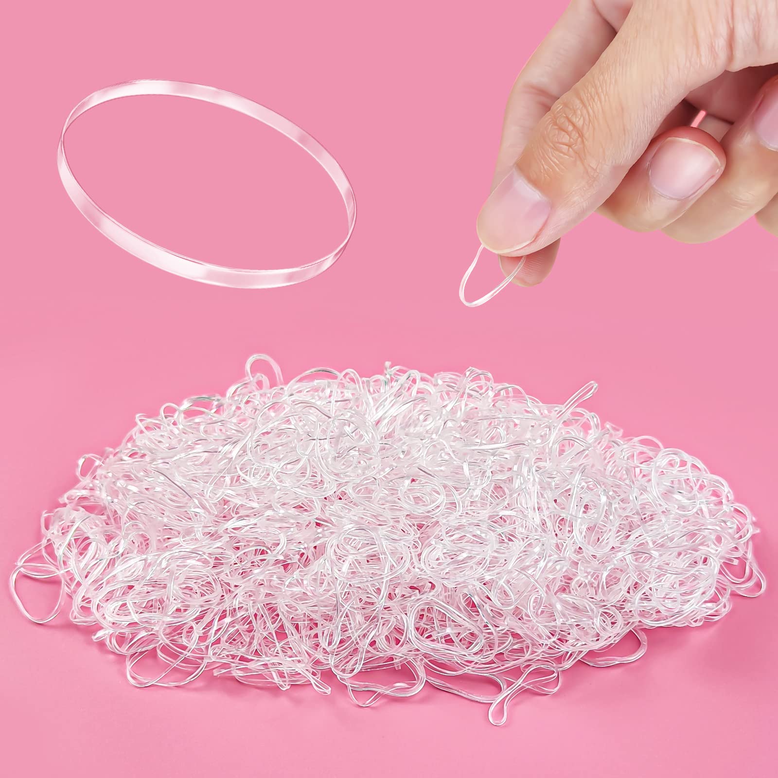 mini clear rubberbands soft elastic small