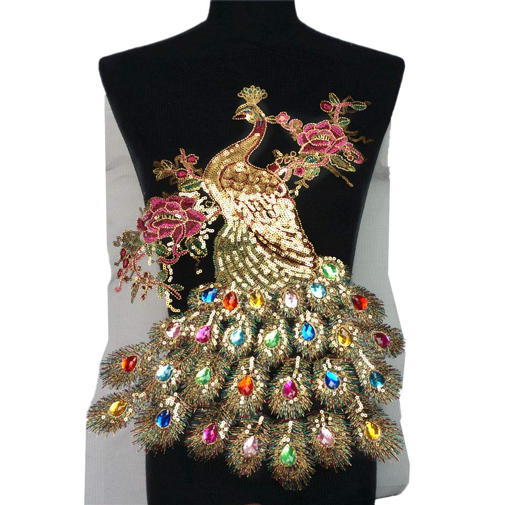 Embroidered Sequin Applique - Black