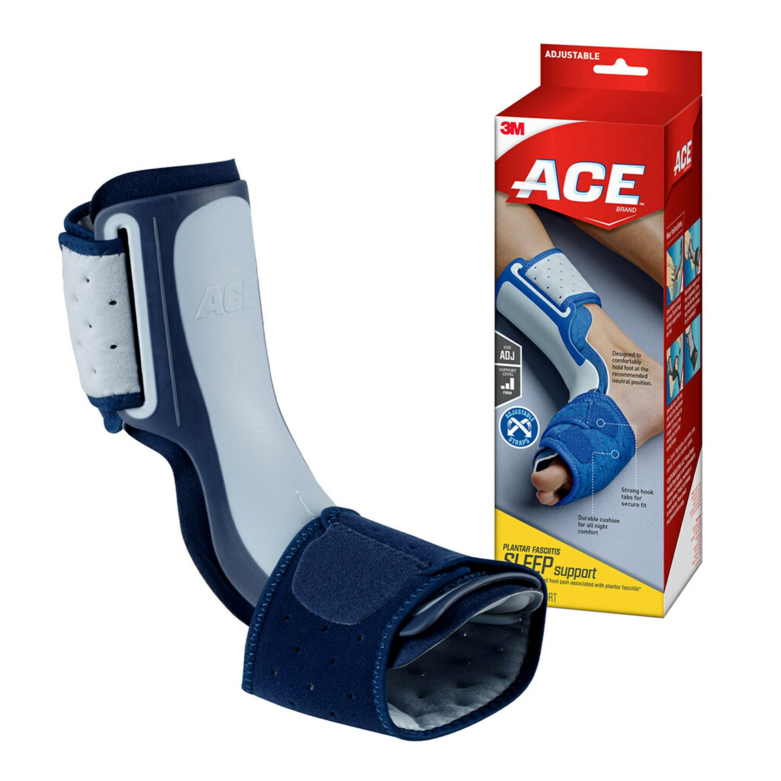 ACE Night Wrist Sleep Support, Adjustable, Blue, Helps Provide
