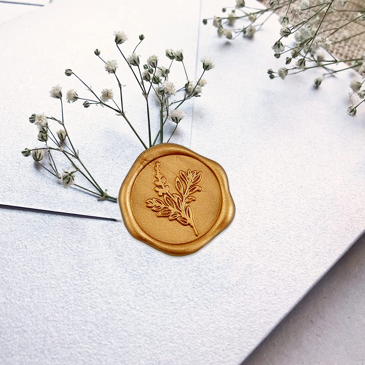 White Wax Seal Flower Wax Seal Design Wax Seal Sticker 