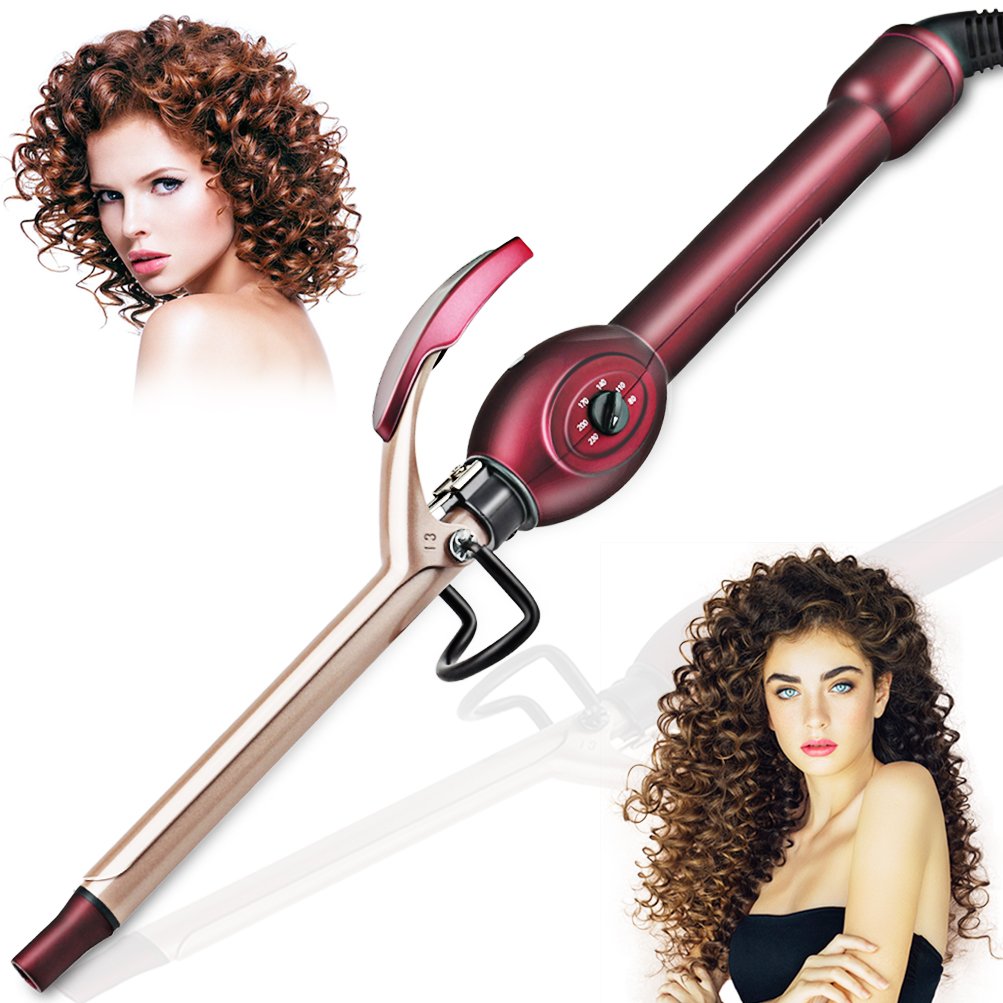 Mini Curling Wand 13mm Small Curls Curling Iron for Short Hair, Small