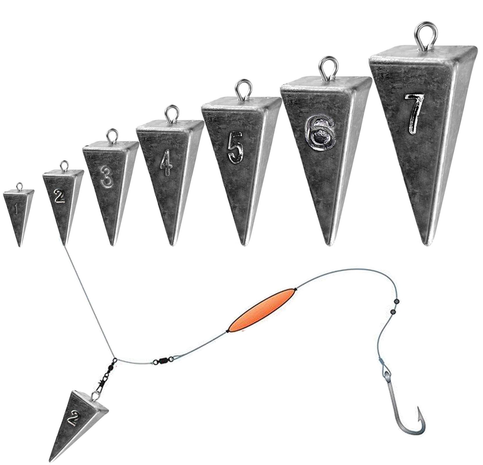  Pyramid Sinkers Weights For Fishing Weights