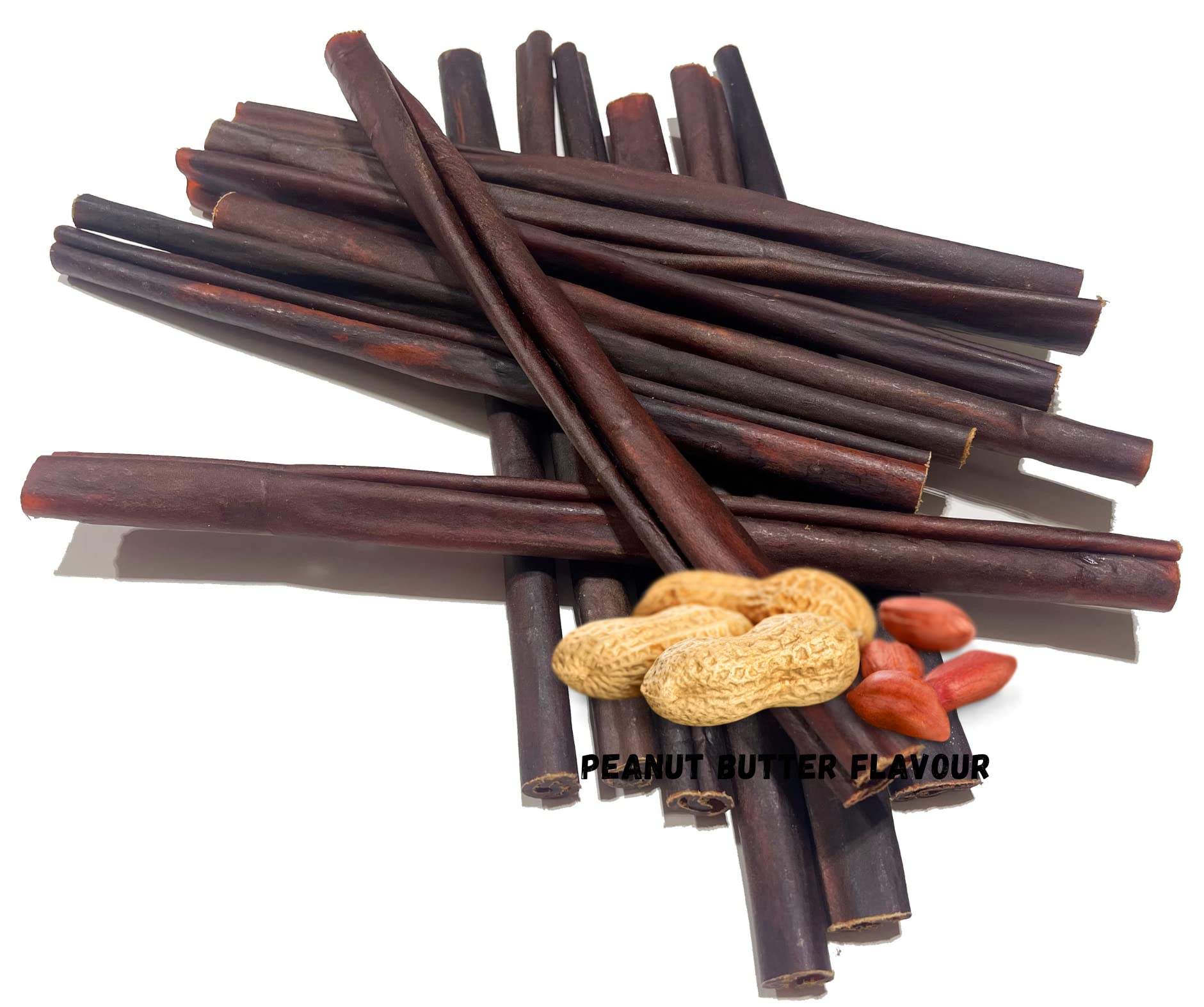 Beef Collagen Sticks For Dogs - Peanut Butter Flavor Rawhide-Free Chews