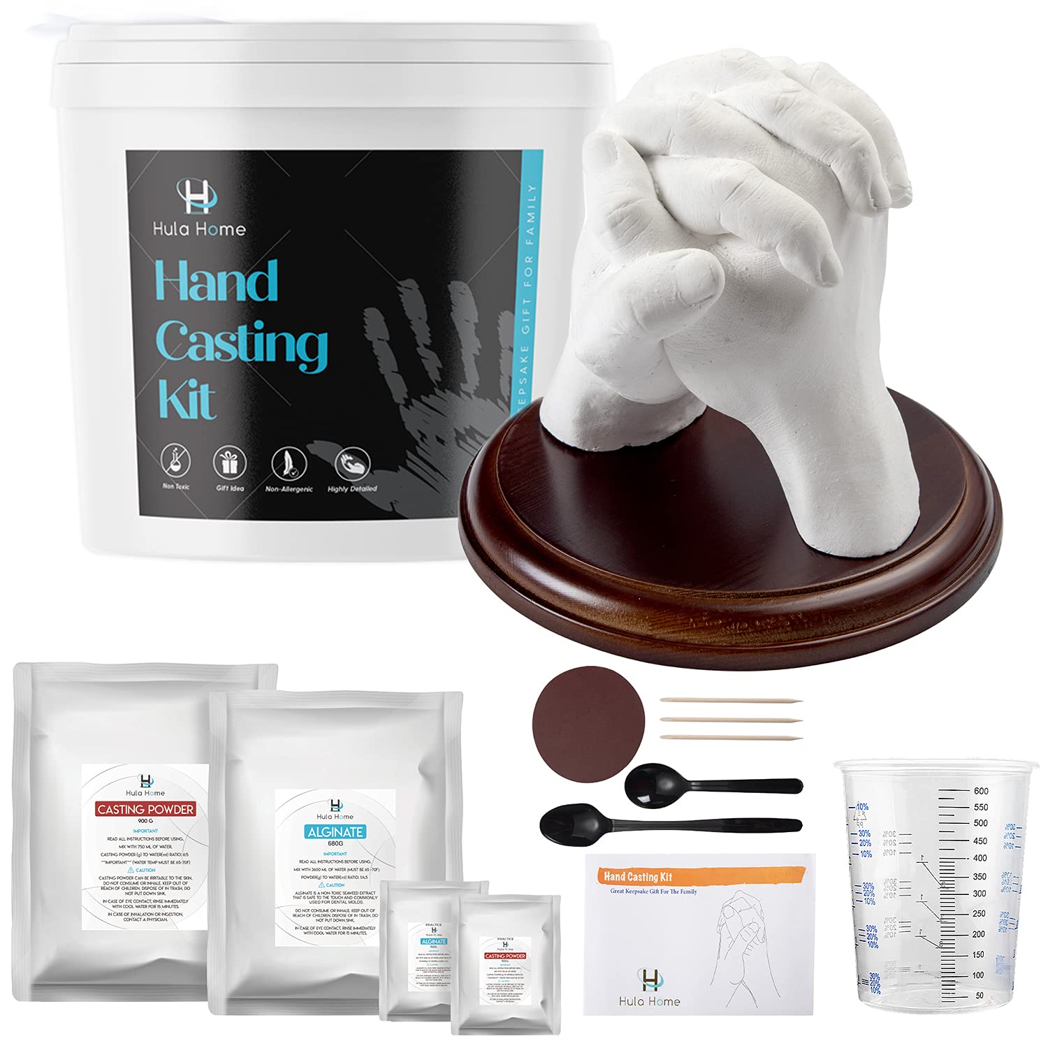 Hand Casting Kit for Couples or Family, Mounting Plaque Included