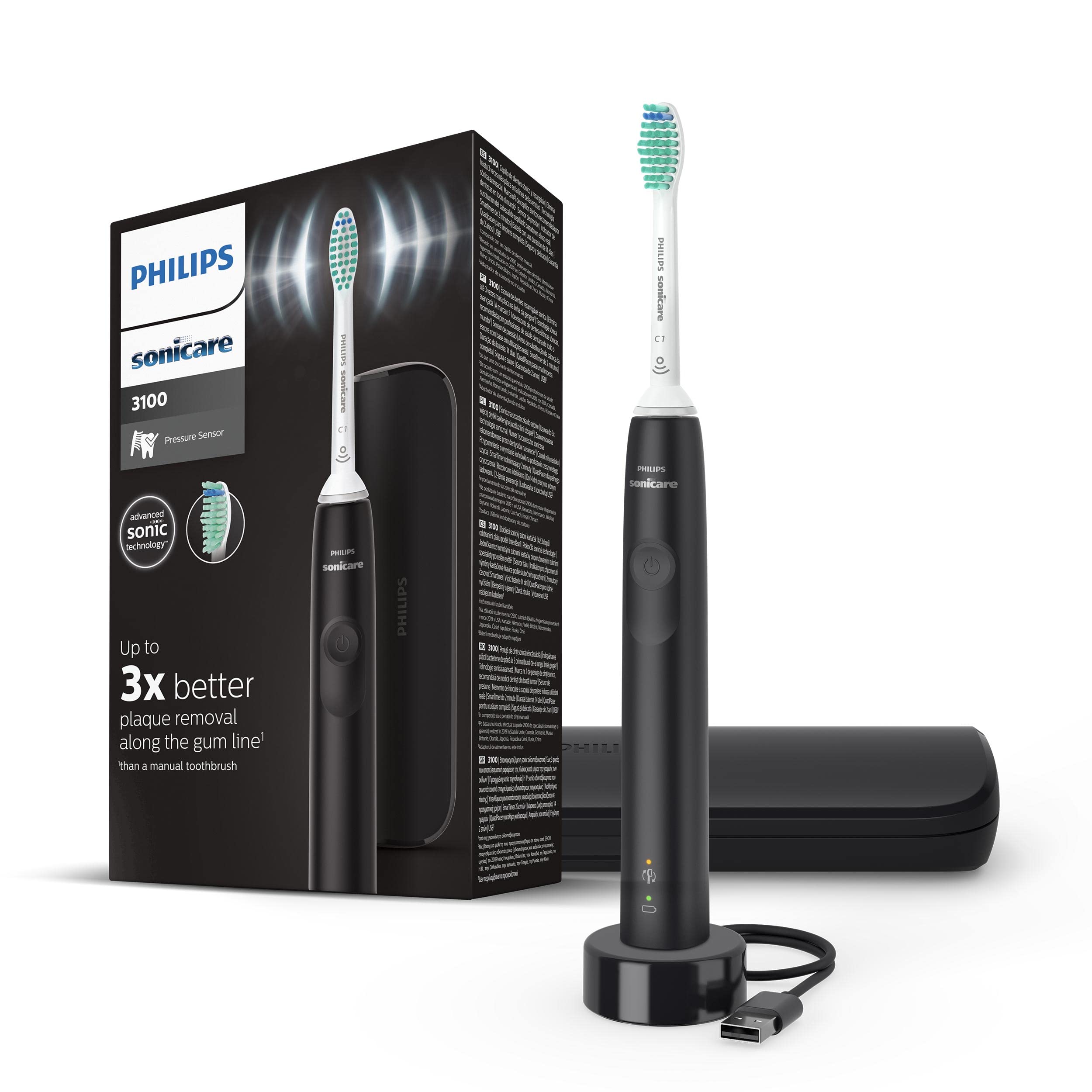 Philips Sonicare 3100 Series Sonic Electric Toothbrush with Pressure