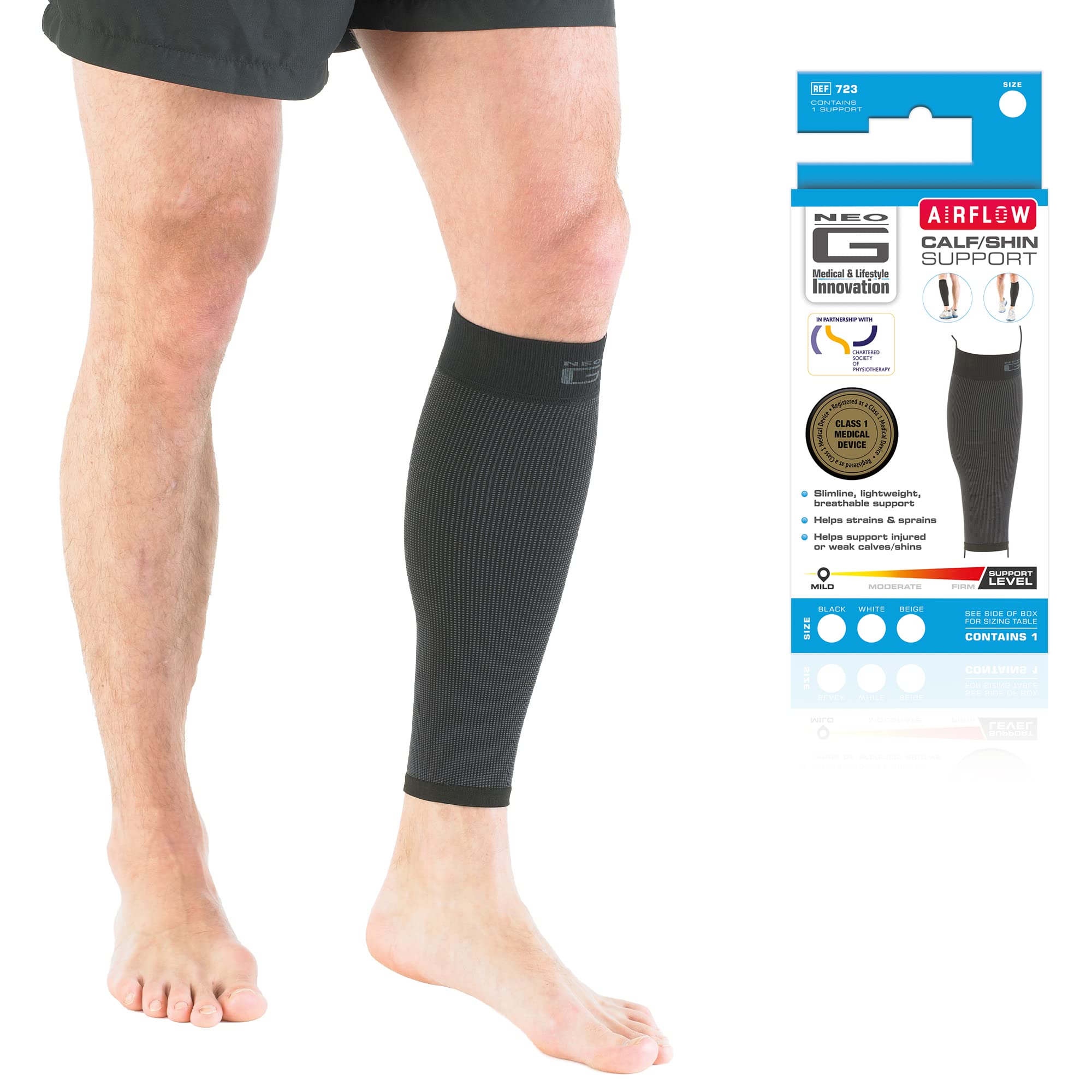 Neo-G Calf Support for Running Sports Daily Wear Shin support for Pain  Relief from Calf Injury Strains Sprains Weak Calves Shin Splints Support - Calf  Compression Sleeve Men Women - S SMALL