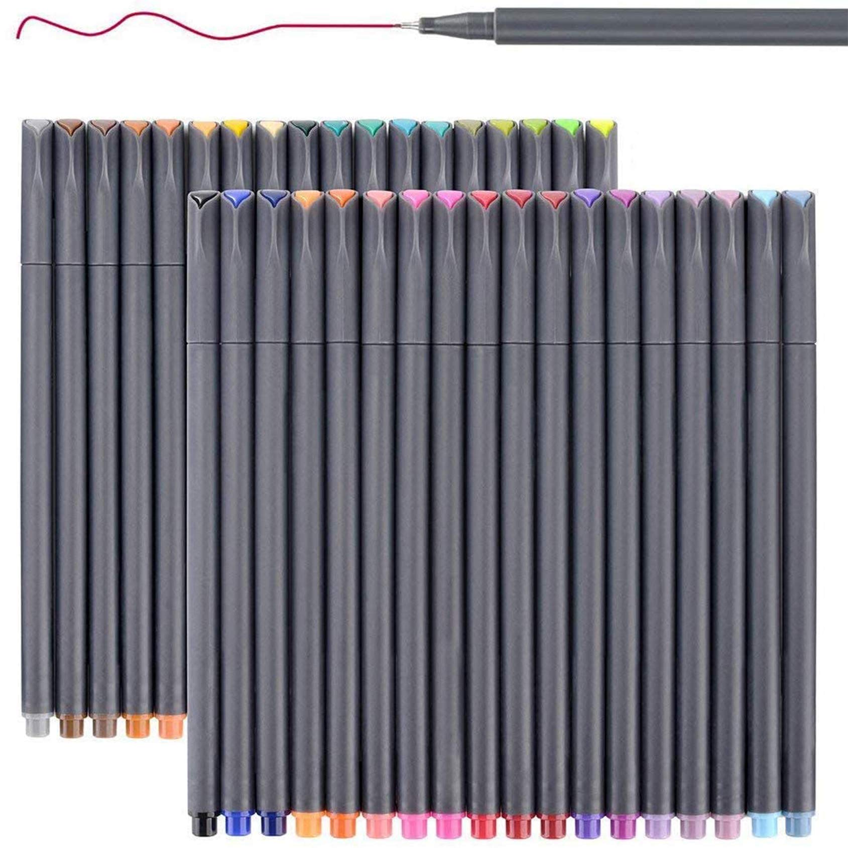 Taotree Journal Planner Pens, 24 Black Fine Point Pens, Ideal for Art,  Crafts, Scrapbooks, School, Office, and More