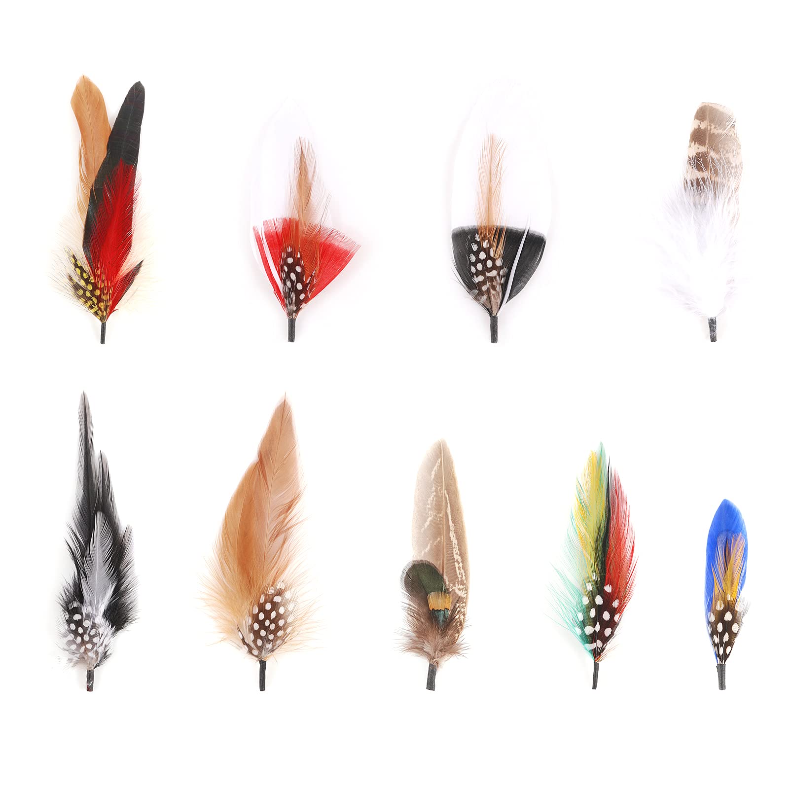 Hat Feathers 9 Pcs Assorted Natural Feather Packs Accessories for