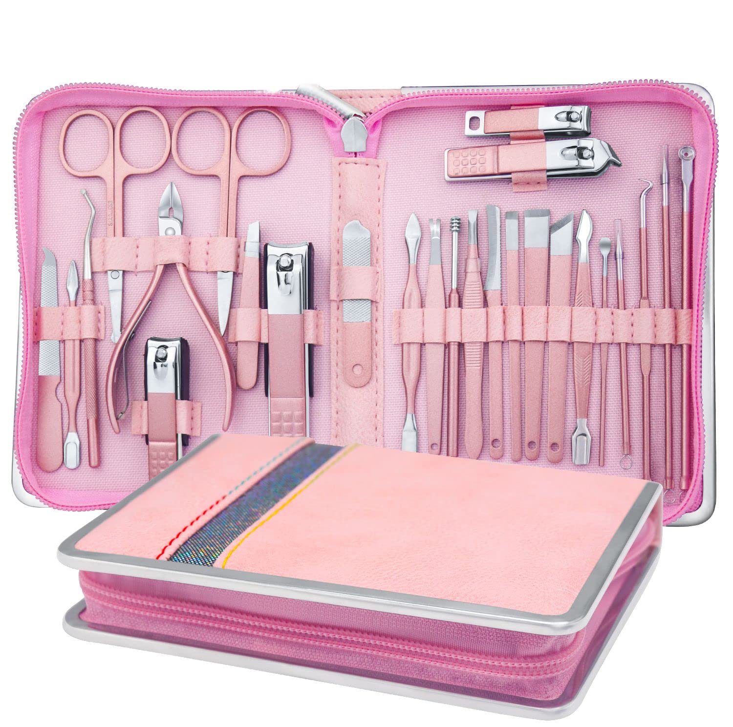 Manicure Set-18 In 1 Stainless Steel Nail Care Set-Professional Ingrown  Toenail Clipper Grooming Tool-Pedicure Kit with Toe Nail Cutter-Thick Nail  Scissors Toiletries with Cuticle Trimmer : Amazon.in: Beauty